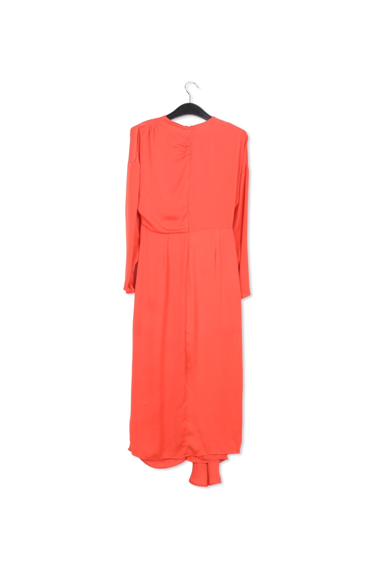 Red and pink draped midi-length dress RE—SSENTIEL | Essentiel second hand