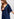 Flared dark blue polka dot dress Faume - seconde main