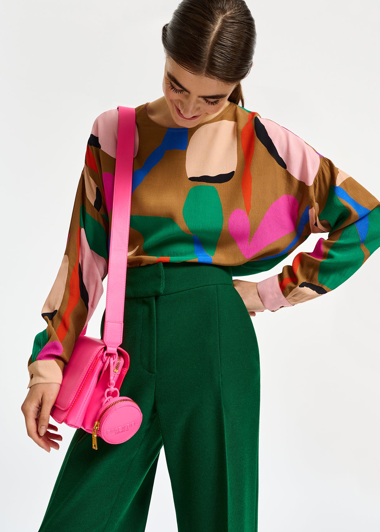 Camel graphic-print top RE—SSENTIEL | Essentiel second hand