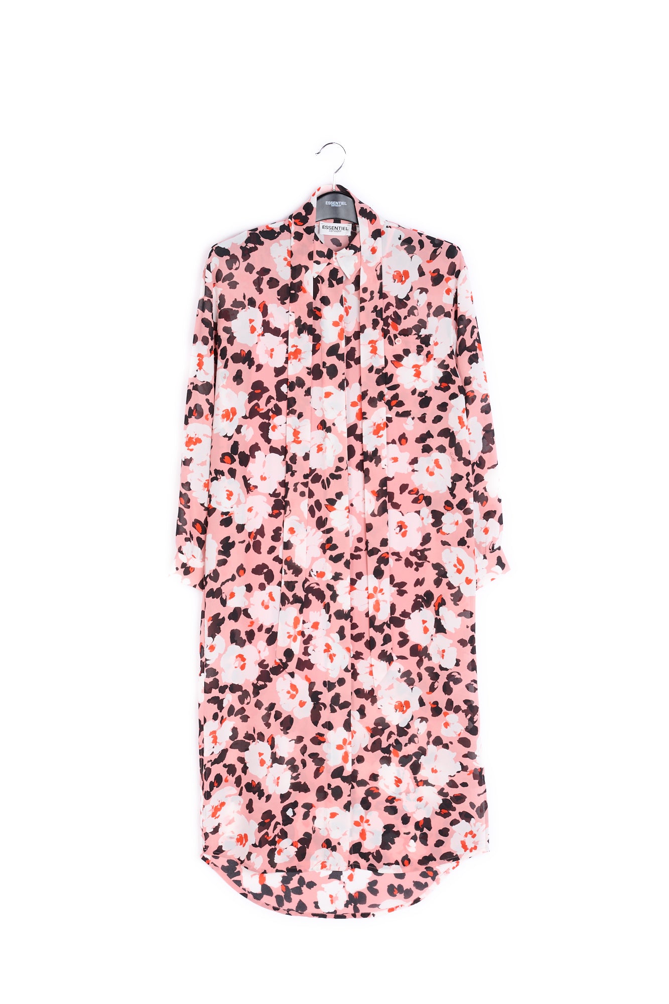 Robe chemise rose à imprimé floral RE—SSENTIEL | Essentiel second hand