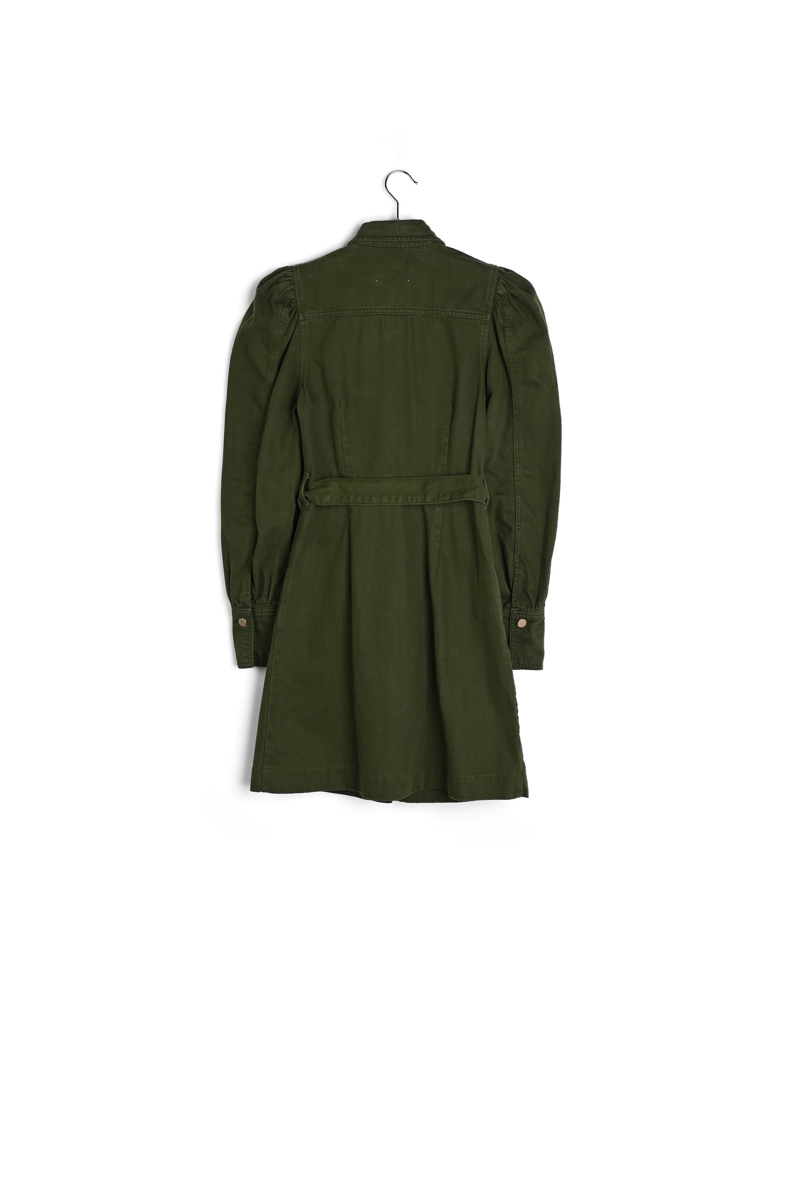 Pine green denim shirt dress RE—SSENTIEL | Essentiel second hand