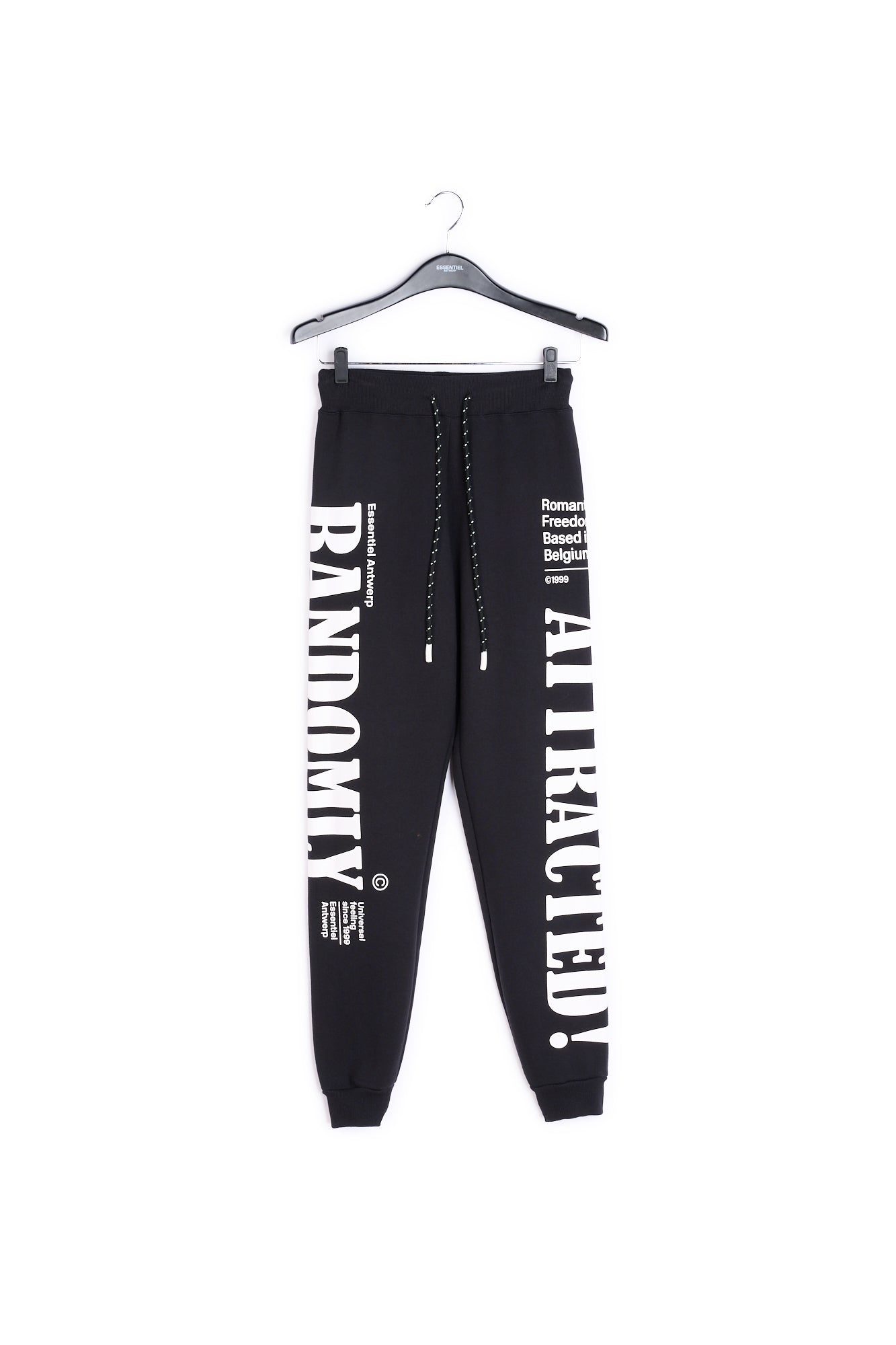 Black jersey track pants with print RE—SSENTIEL | Essentiel second hand