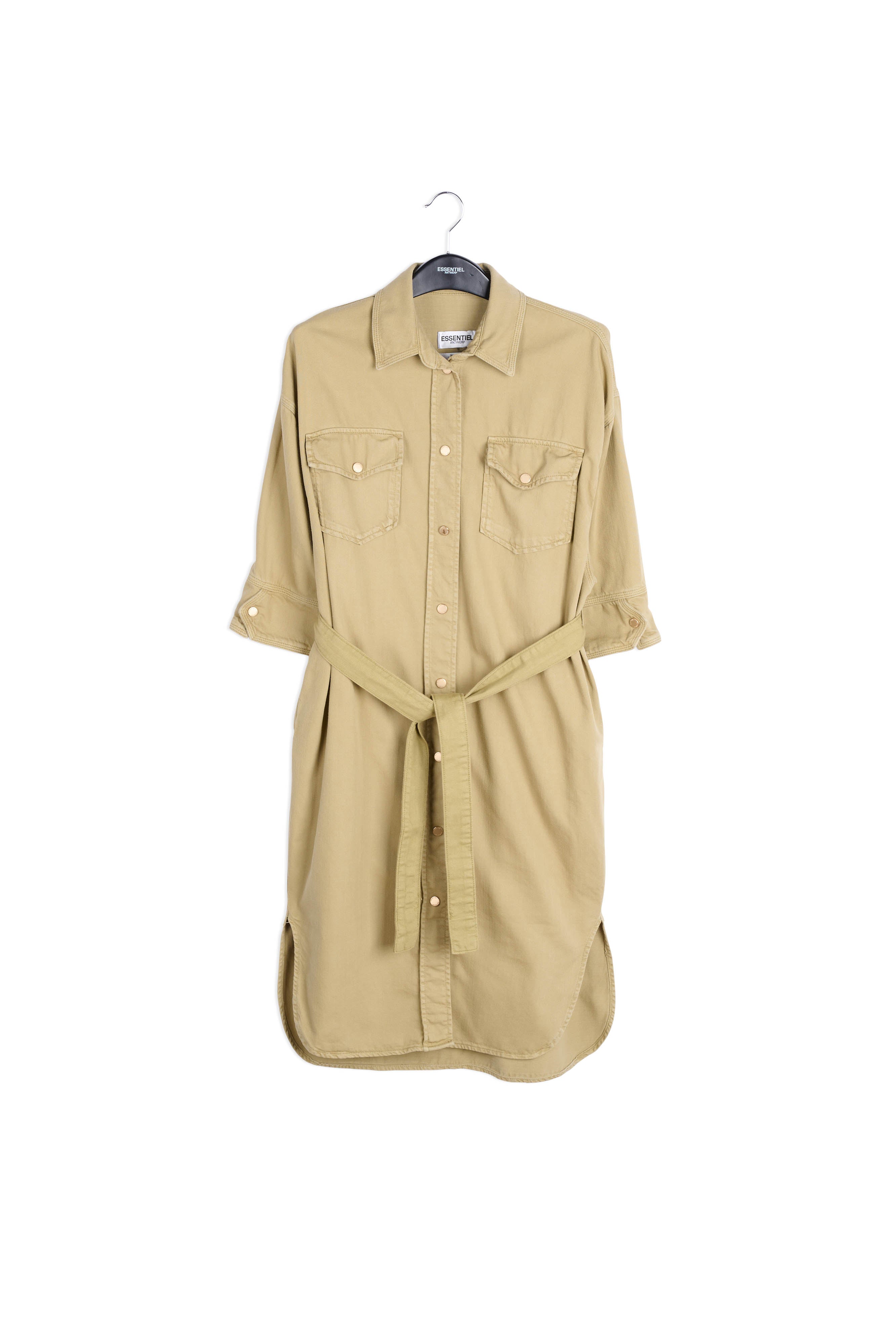 Beige denim shirt dress RE—SSENTIEL | Essentiel second hand