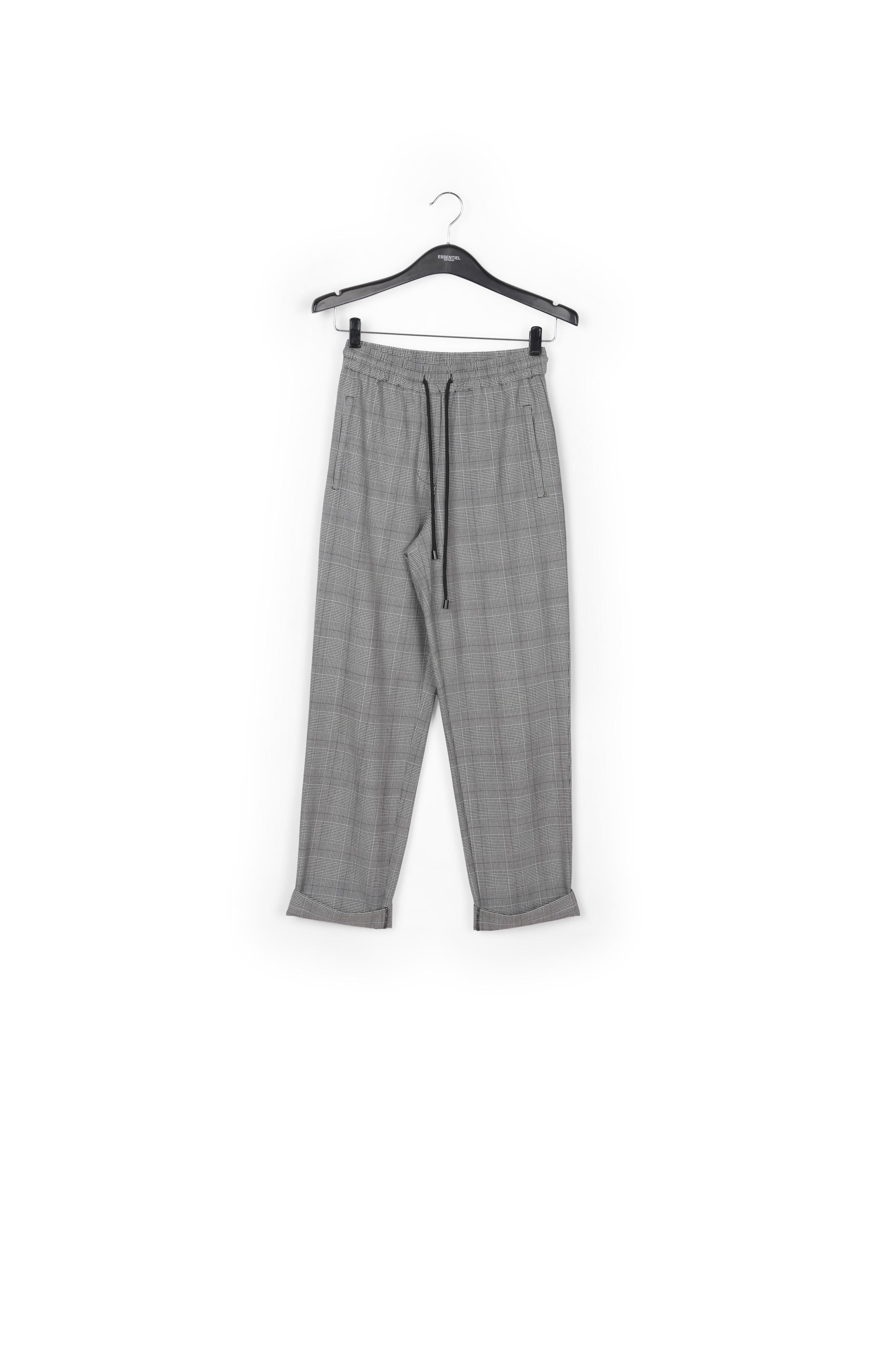 Pantalon gris à carreaux RE—SSENTIEL | Essentiel second hand