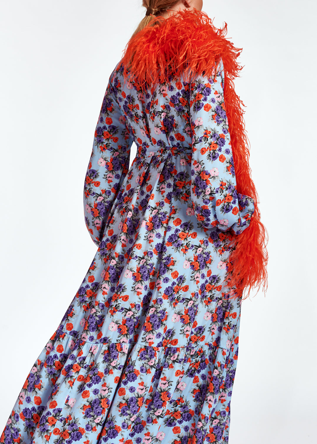 Robe maxi bleu clair à manches longues RE—SSENTIEL | Essentiel second hand