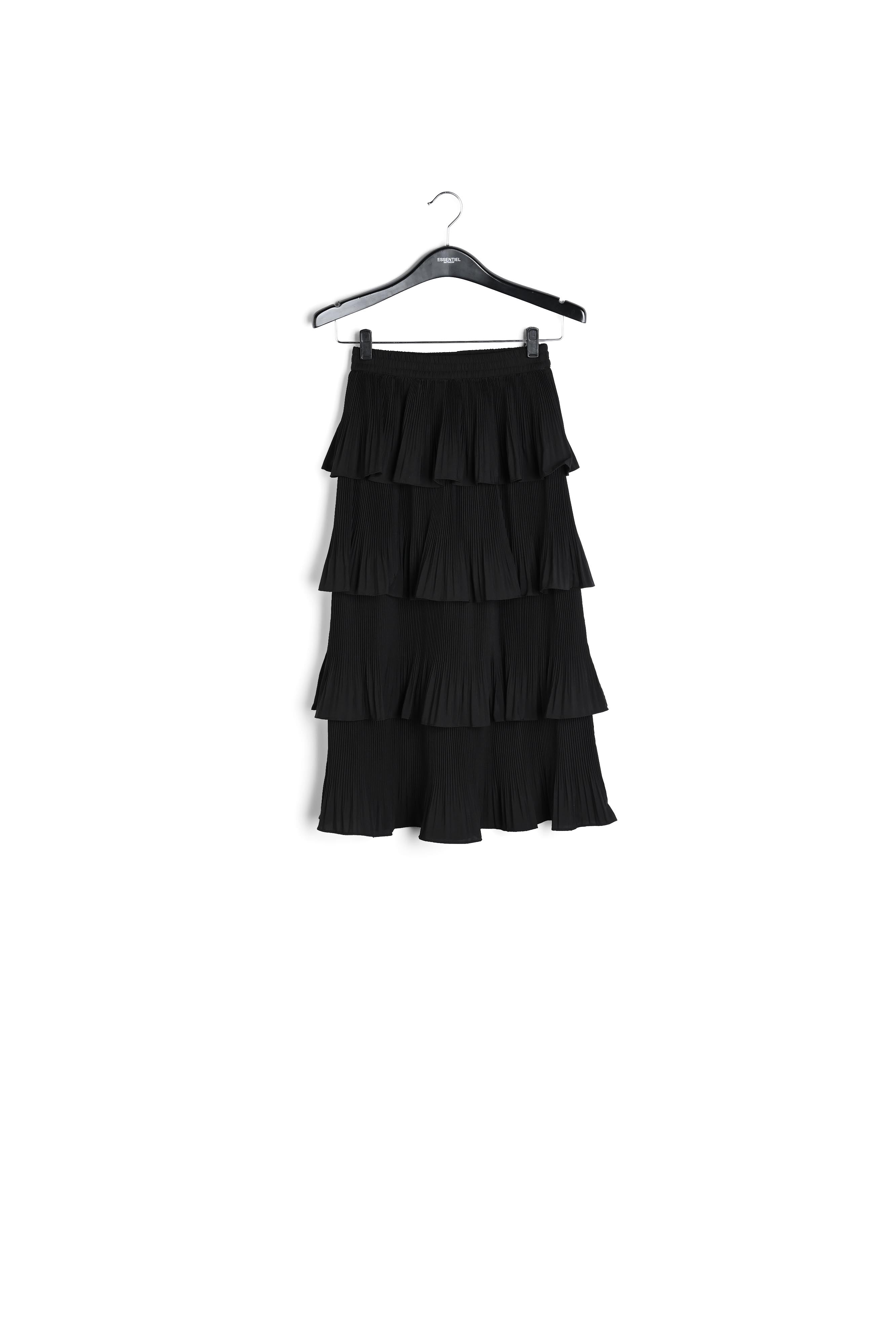 Black tiered midi skirt RE—SSENTIEL | Essentiel second hand