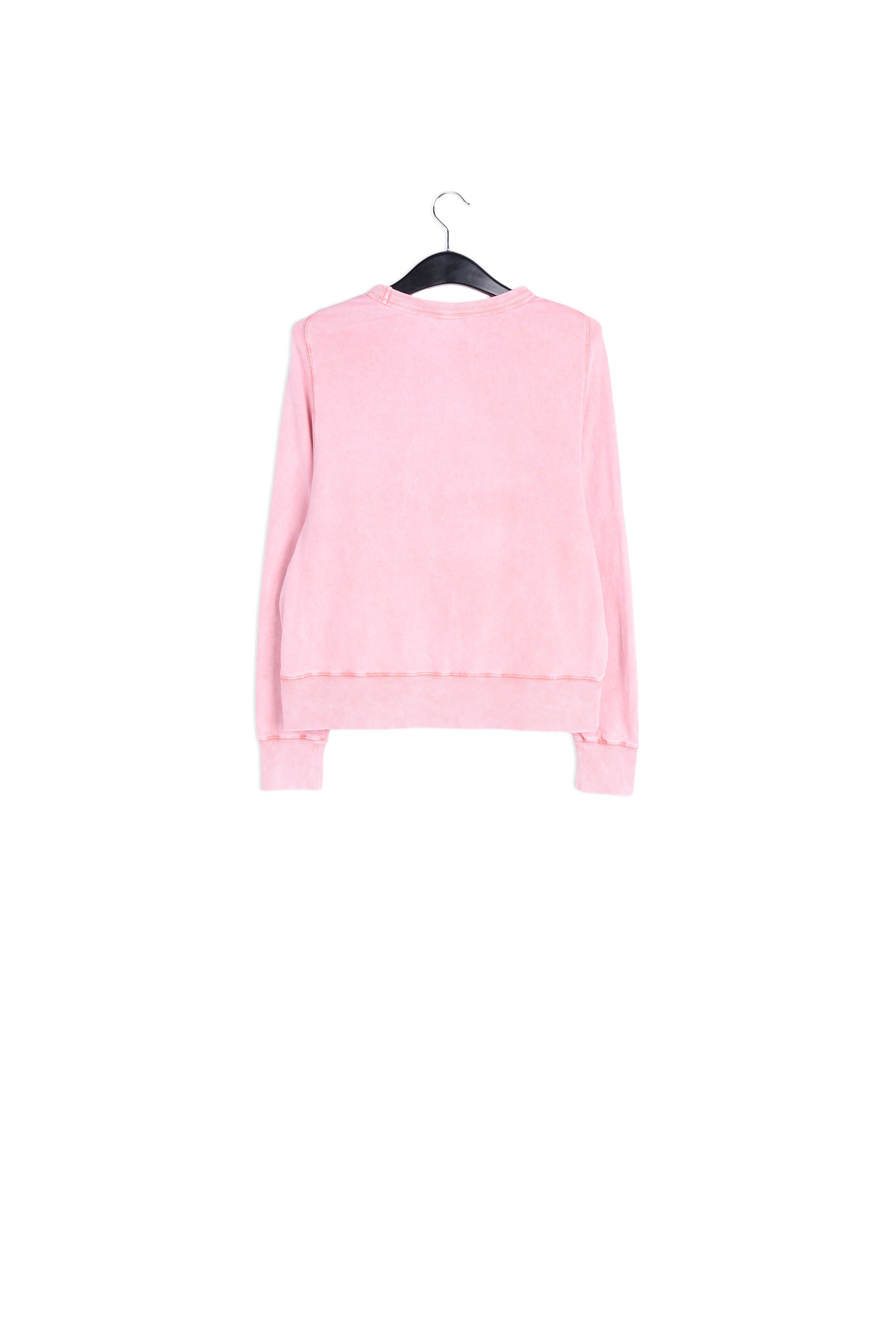 Sweatshirt rose en coton-jersey avec logo RE—SSENTIEL | Essentiel second hand