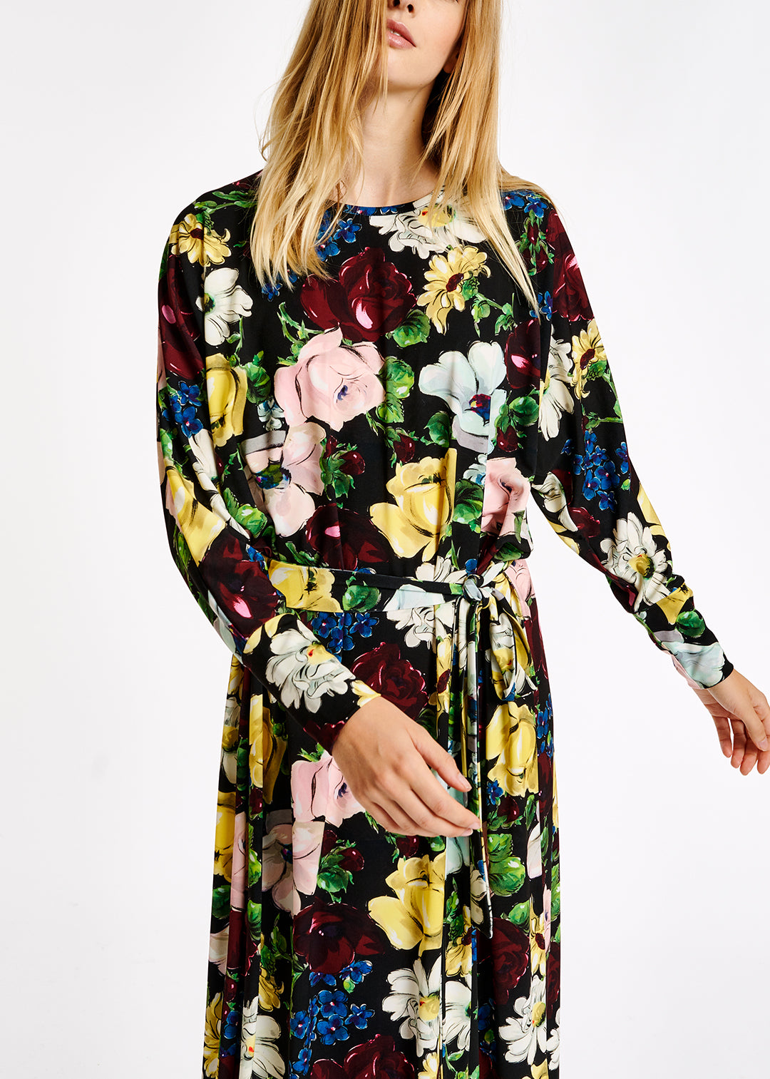 Floral print midi-length dress RE—SSENTIEL | Essentiel second hand