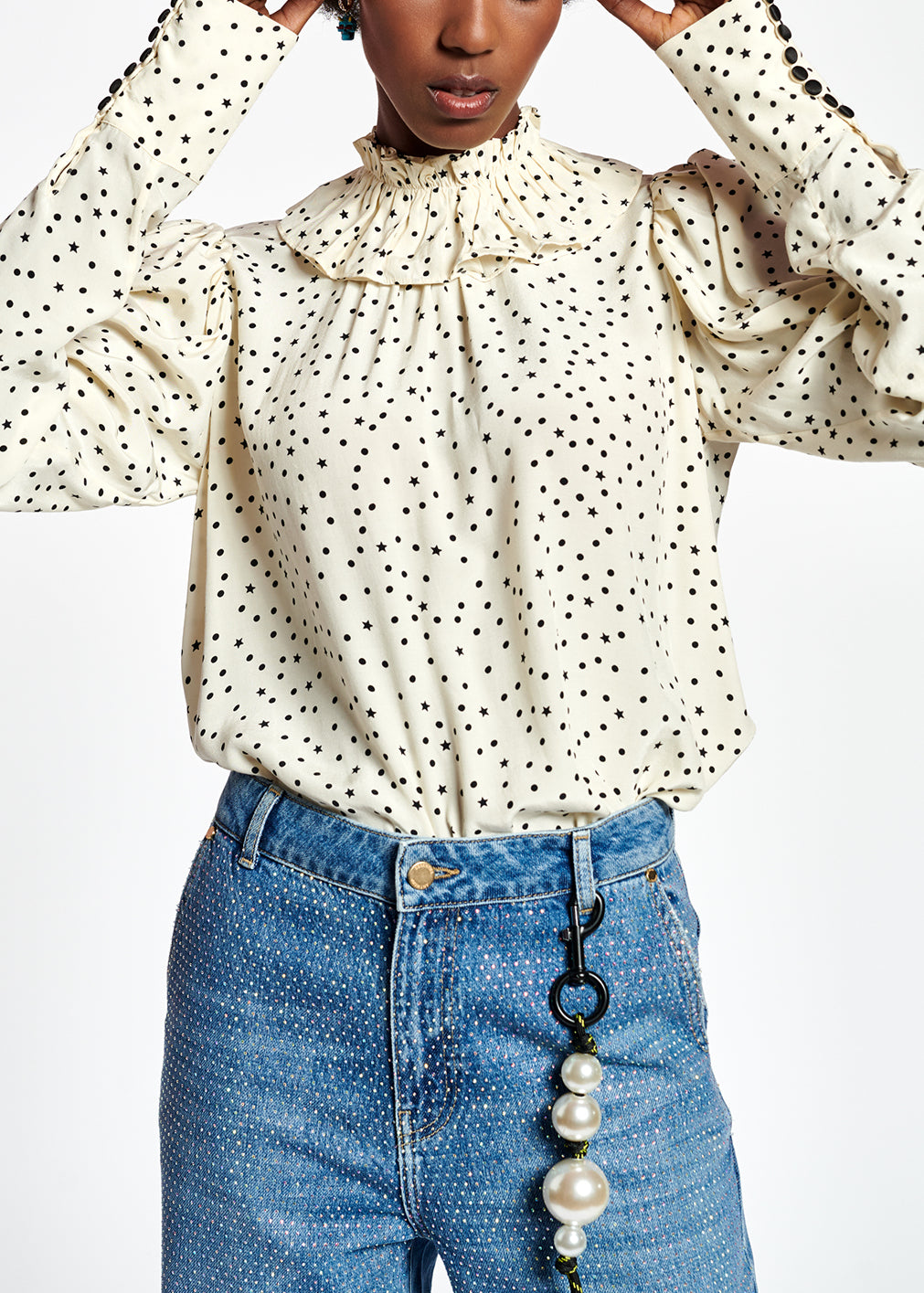 Top blanc cassé à pois RE—SSENTIEL | Essentiel second hand