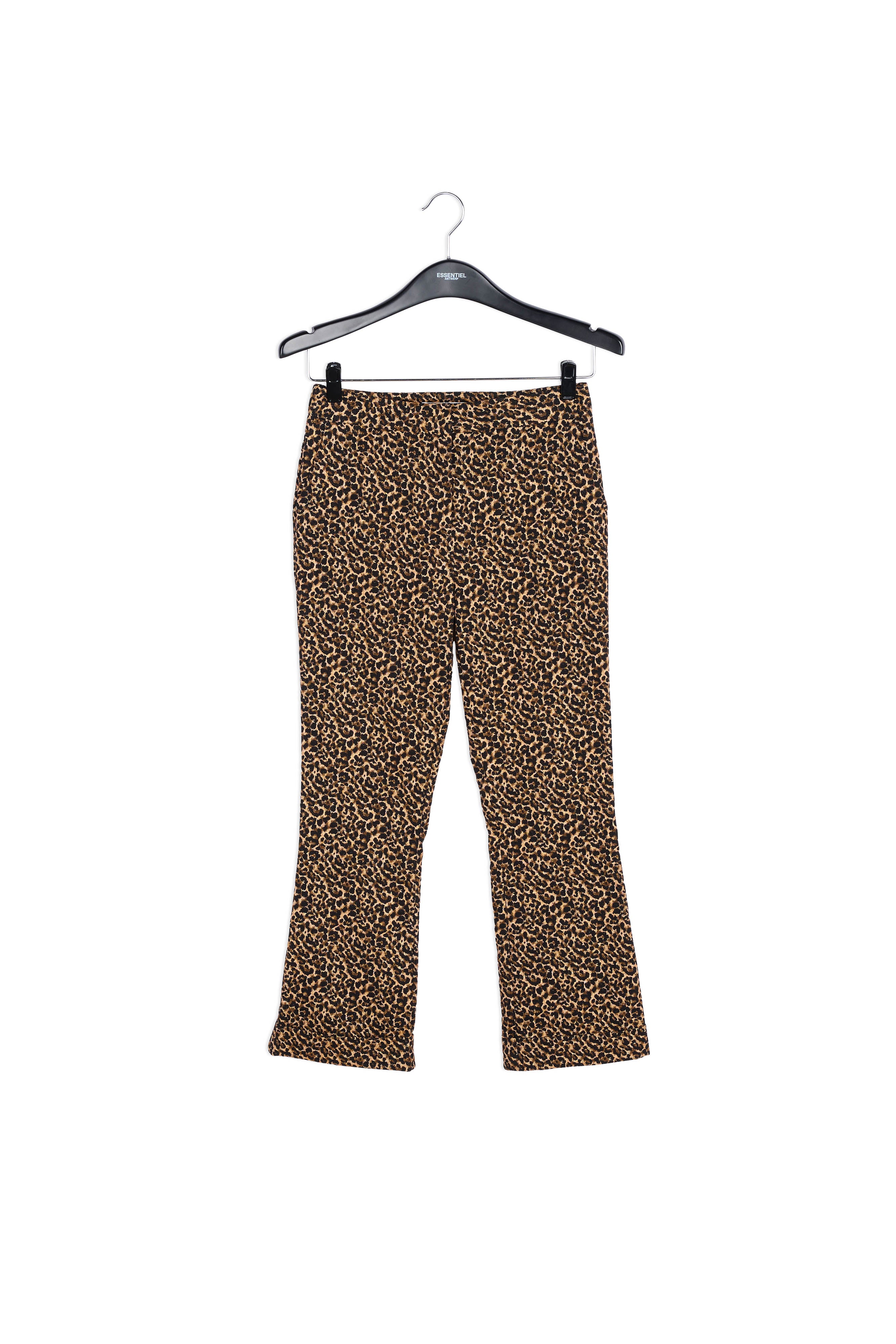 Wijd uitlopende broek met luipaardmotief RE—SSENTIEL | Essentiel second hand
