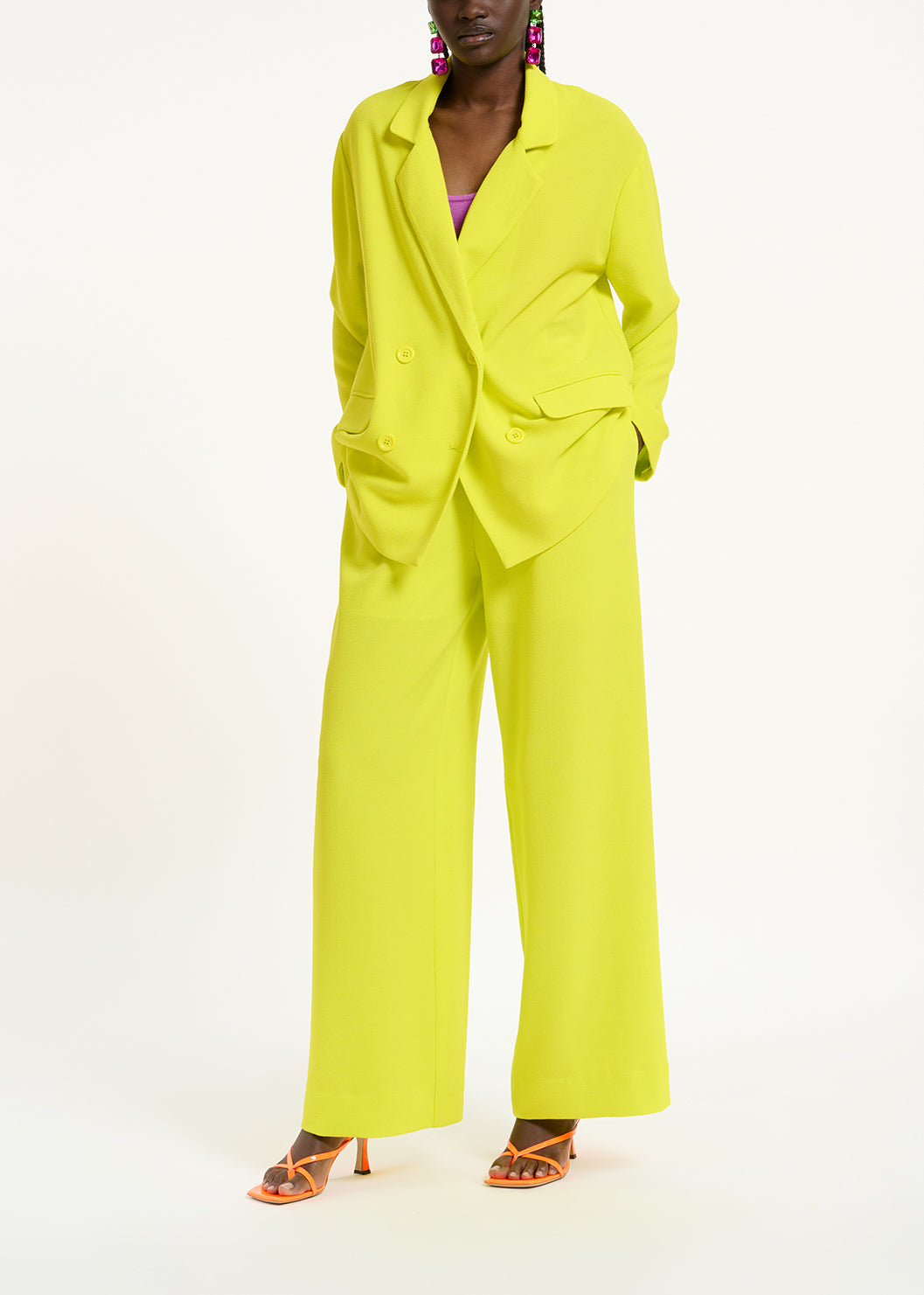 Blazer croisé jaune RE—SSENTIEL | Essentiel second hand