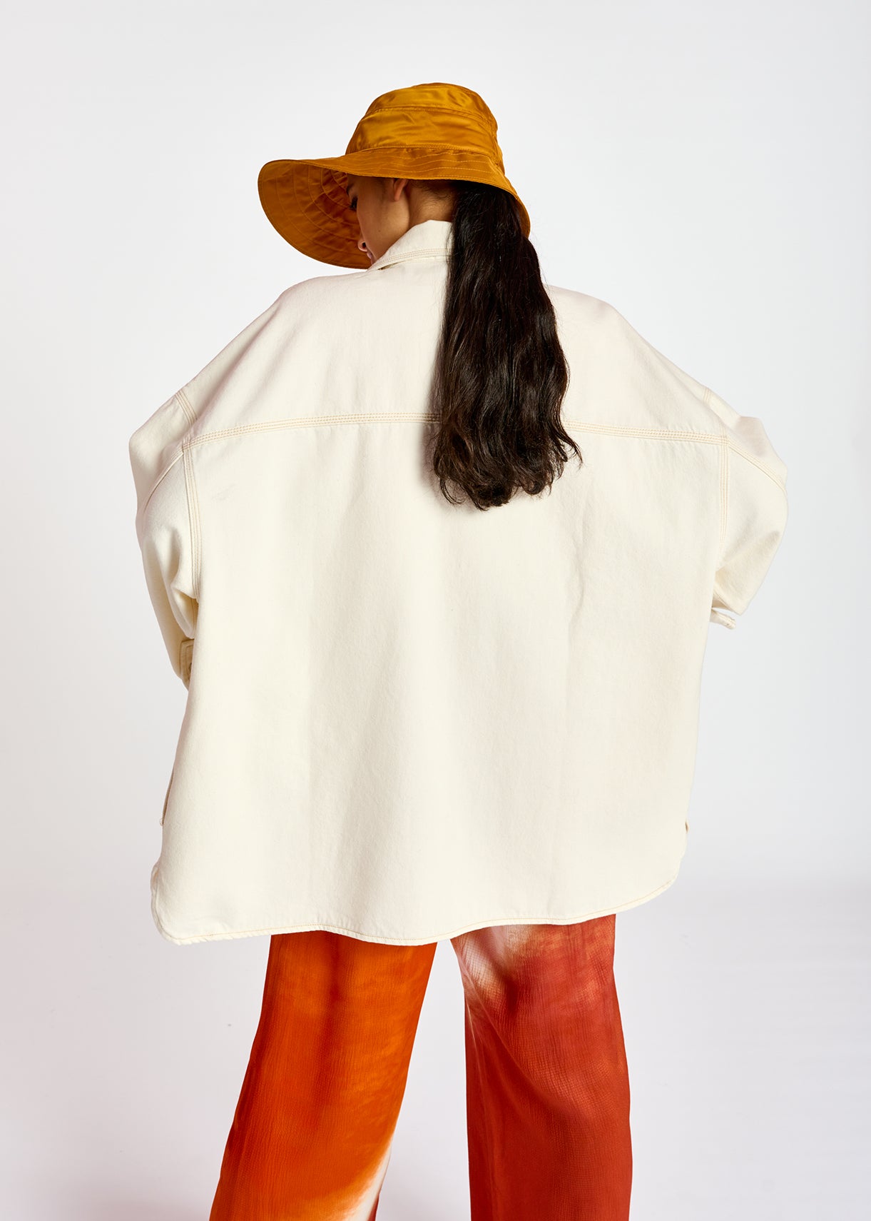 Surchemise oversize en coton denim écru RE—SSENTIEL | Essentiel second hand