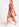 Orange viscose-silk palm leaf print mini dress Faume - seconde main