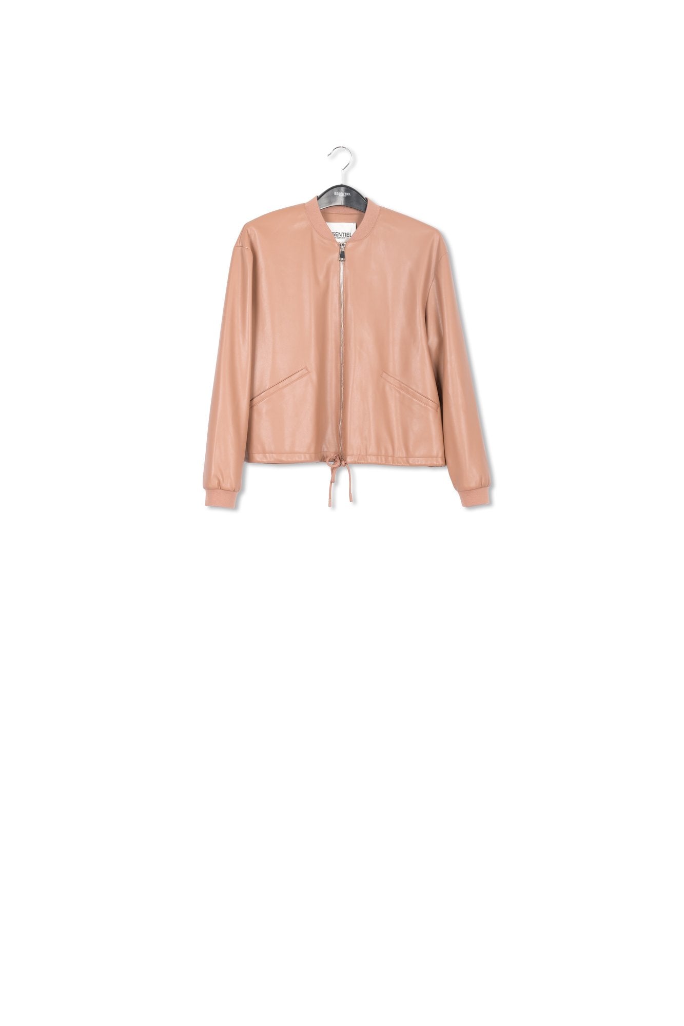 Blouson aviateur en faux cuir brun RE—SSENTIEL | Essentiel second hand