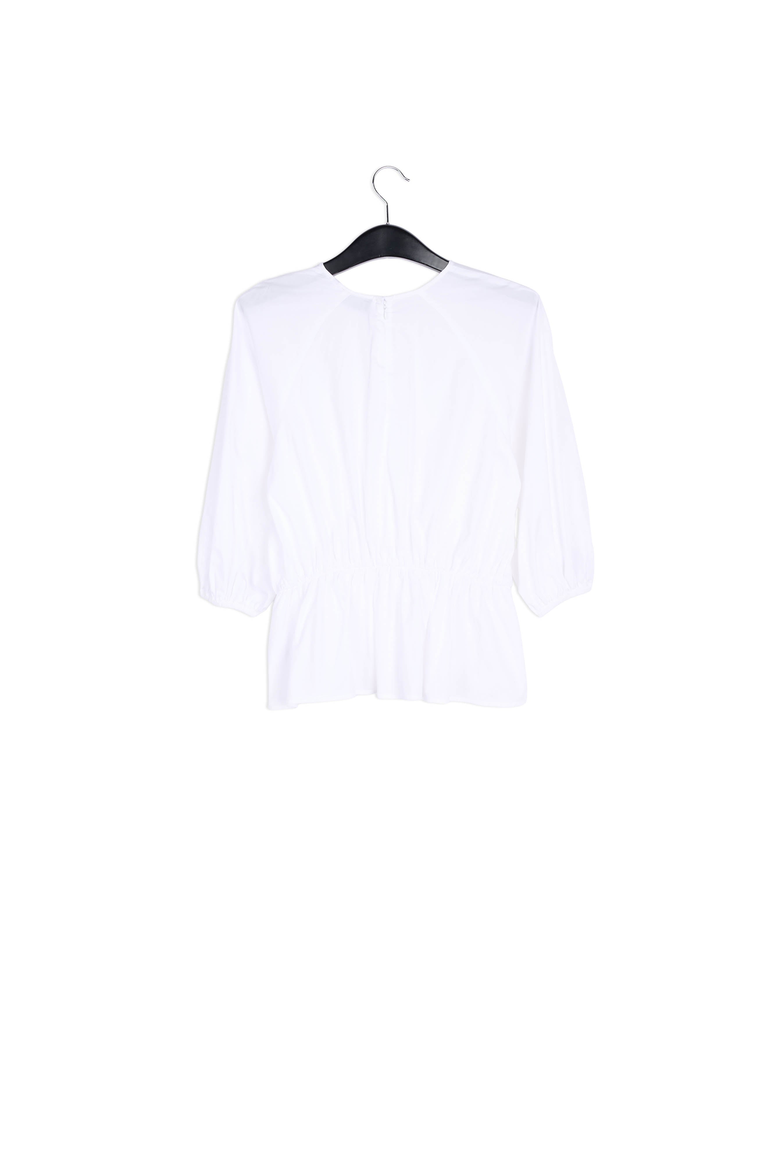 Top péplum blanc en coton popeline RE—SSENTIEL | Essentiel second hand