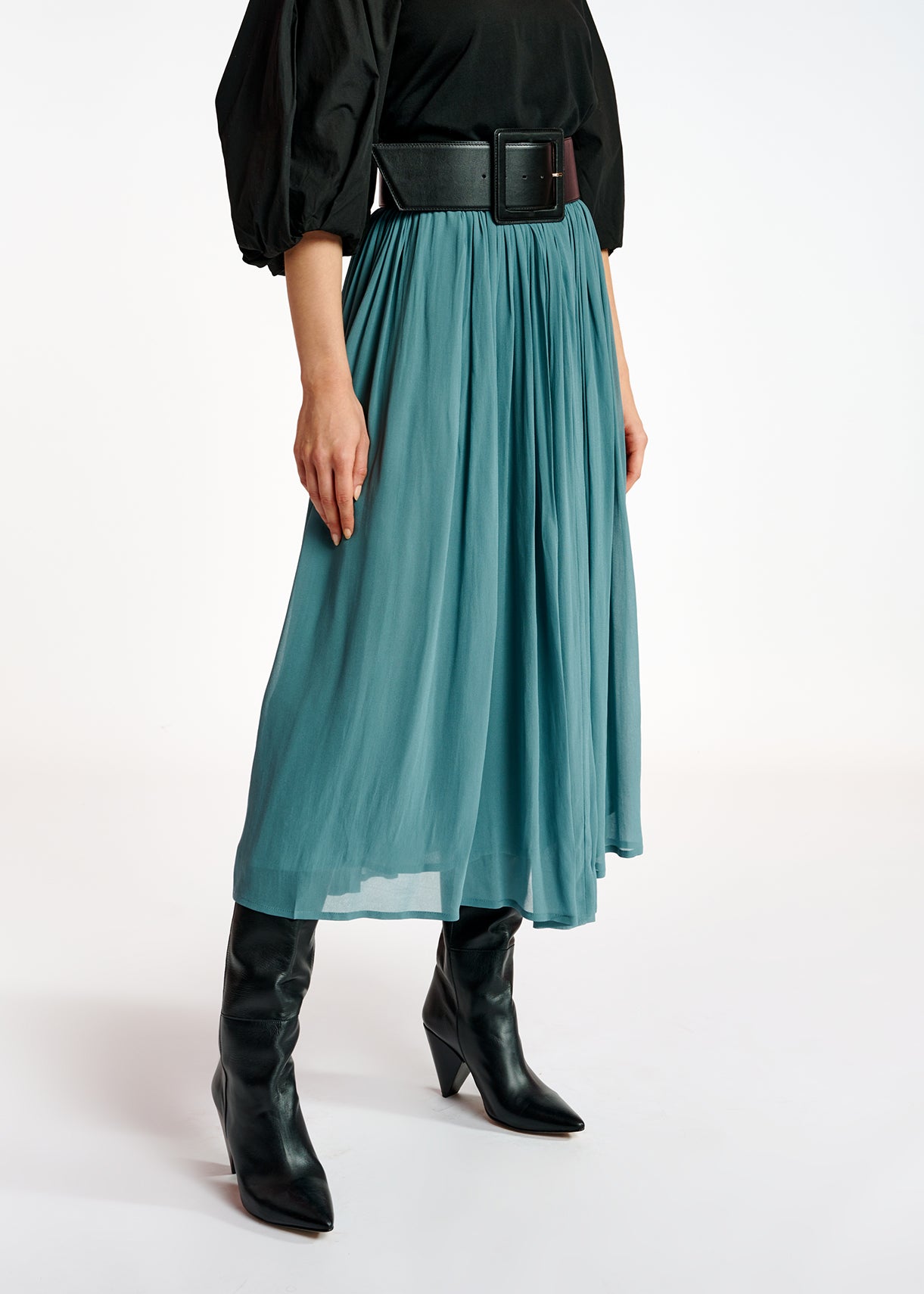 Bleu maxi-length skirt RE—SSENTIEL | Essentiel second hand