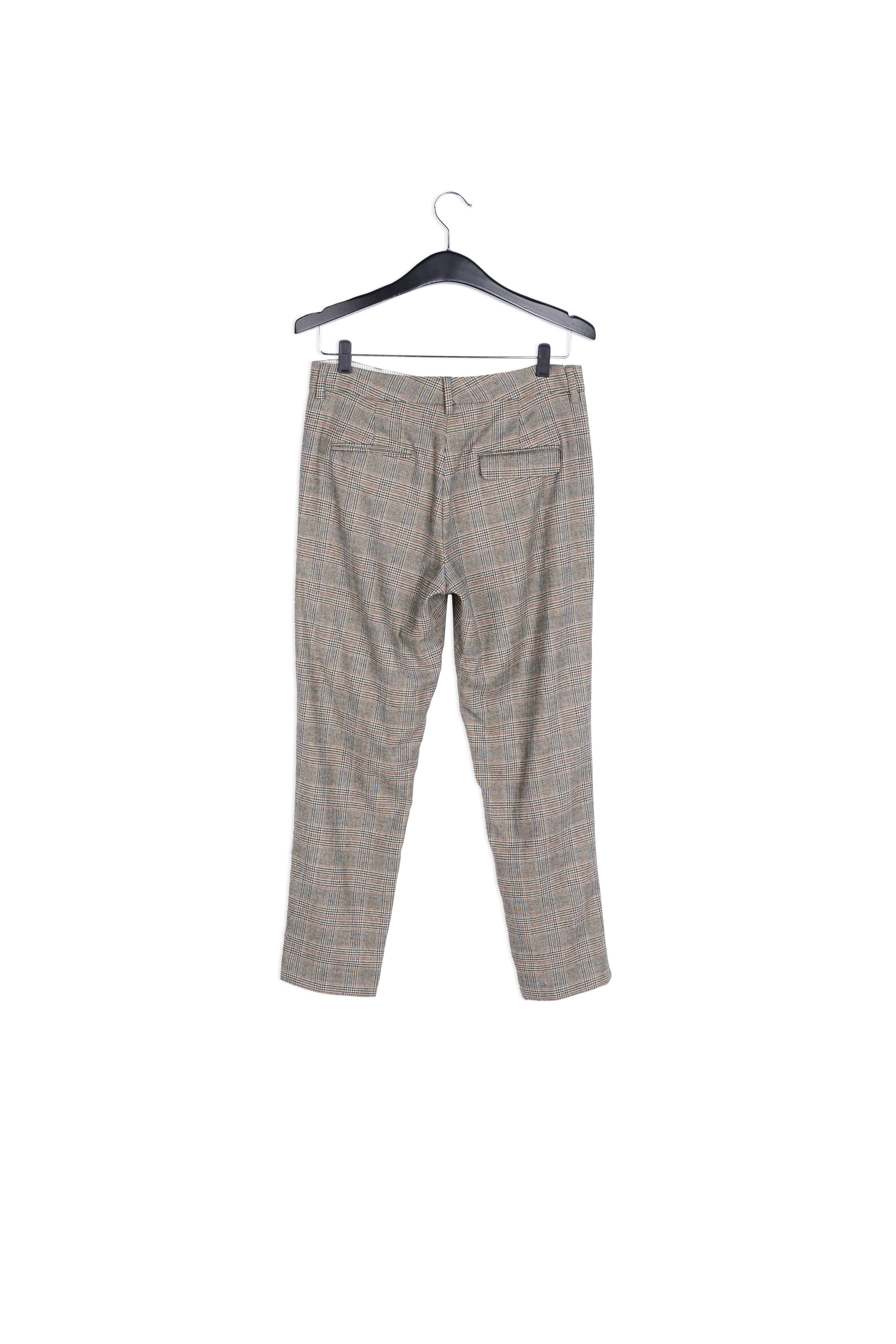 Light grey dress trousers with checks RE—SSENTIEL | Essentiel second hand