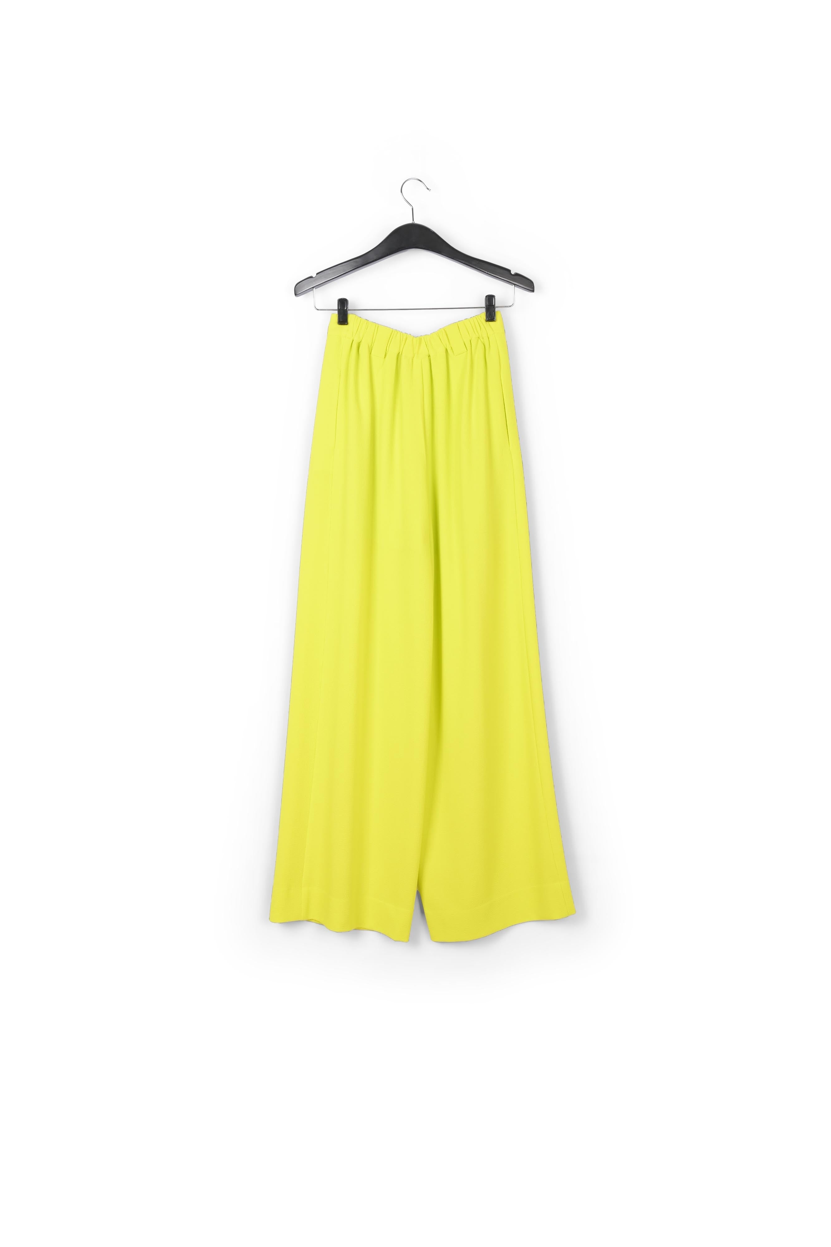 Yellow wide-leg pants RE—SSENTIEL | Essentiel second hand