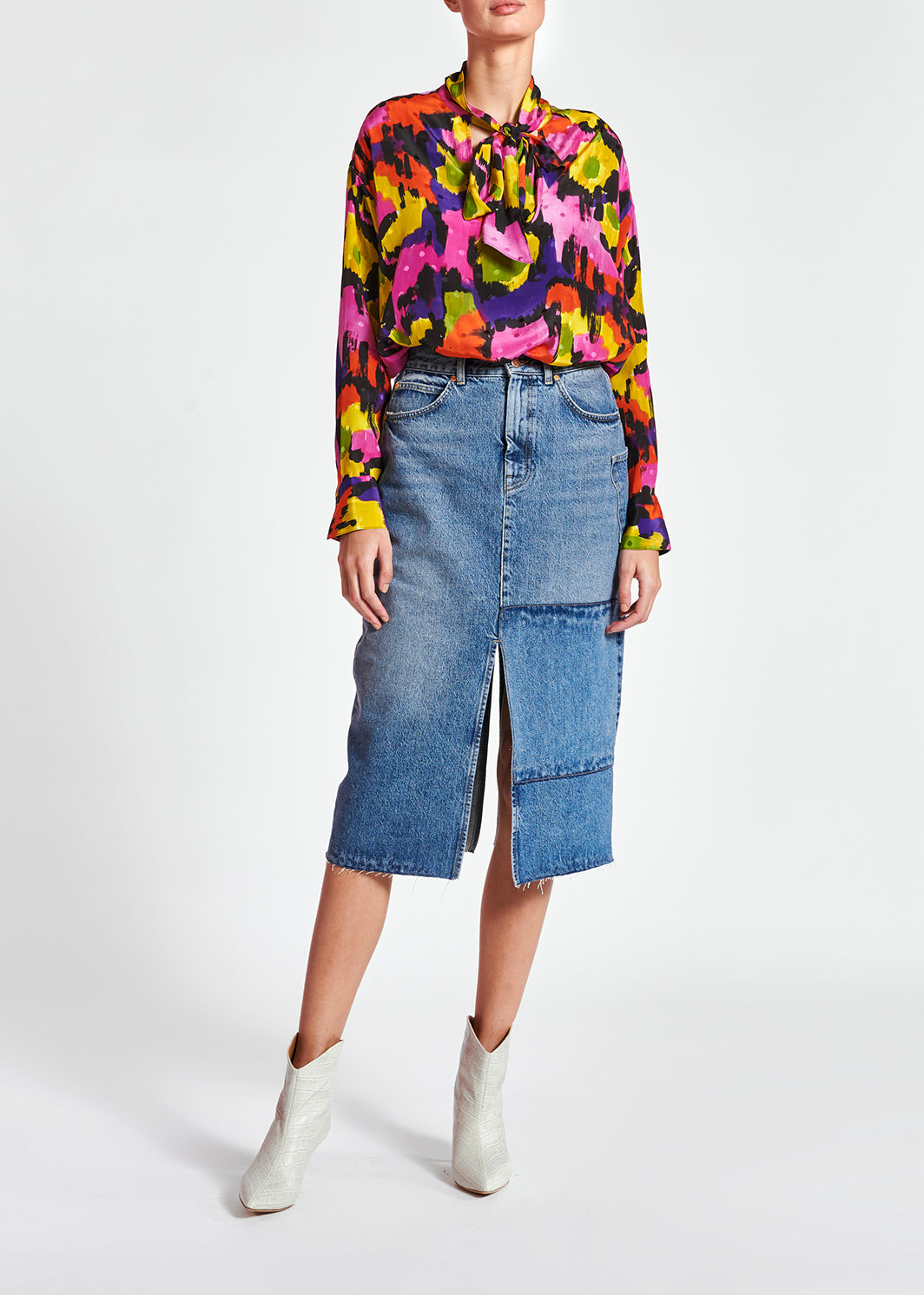 Zimpala blue denim skirt RE—SSENTIEL | Essentiel second hand