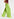 Lime green overdyed wide-leg jeans Faume - seconde main