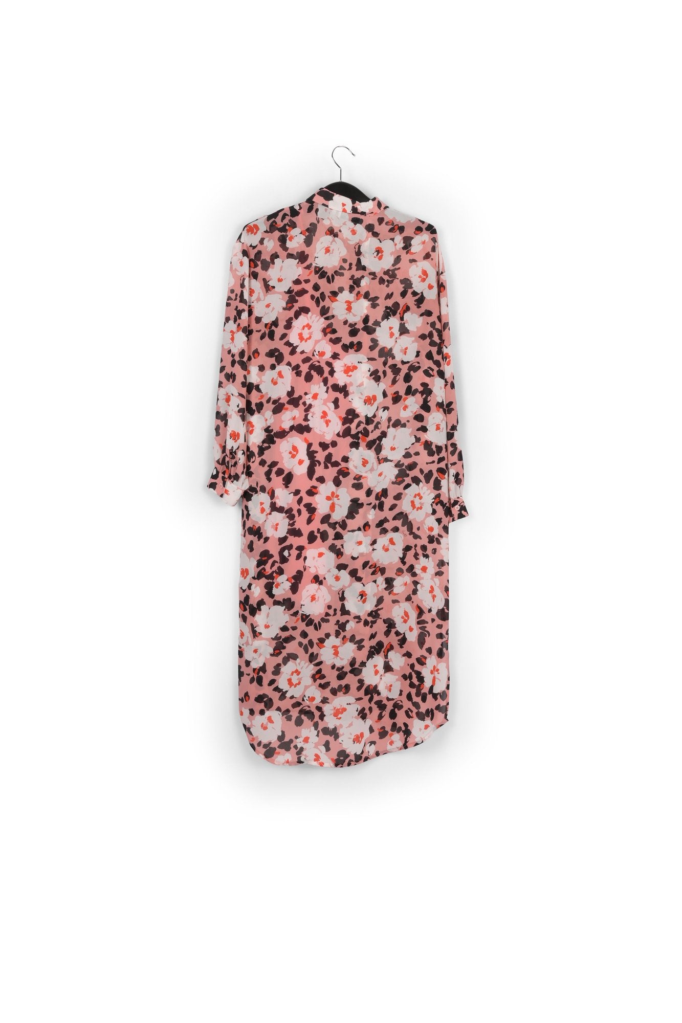 Pink floral-print shirt dress RE—SSENTIEL | Essentiel second hand