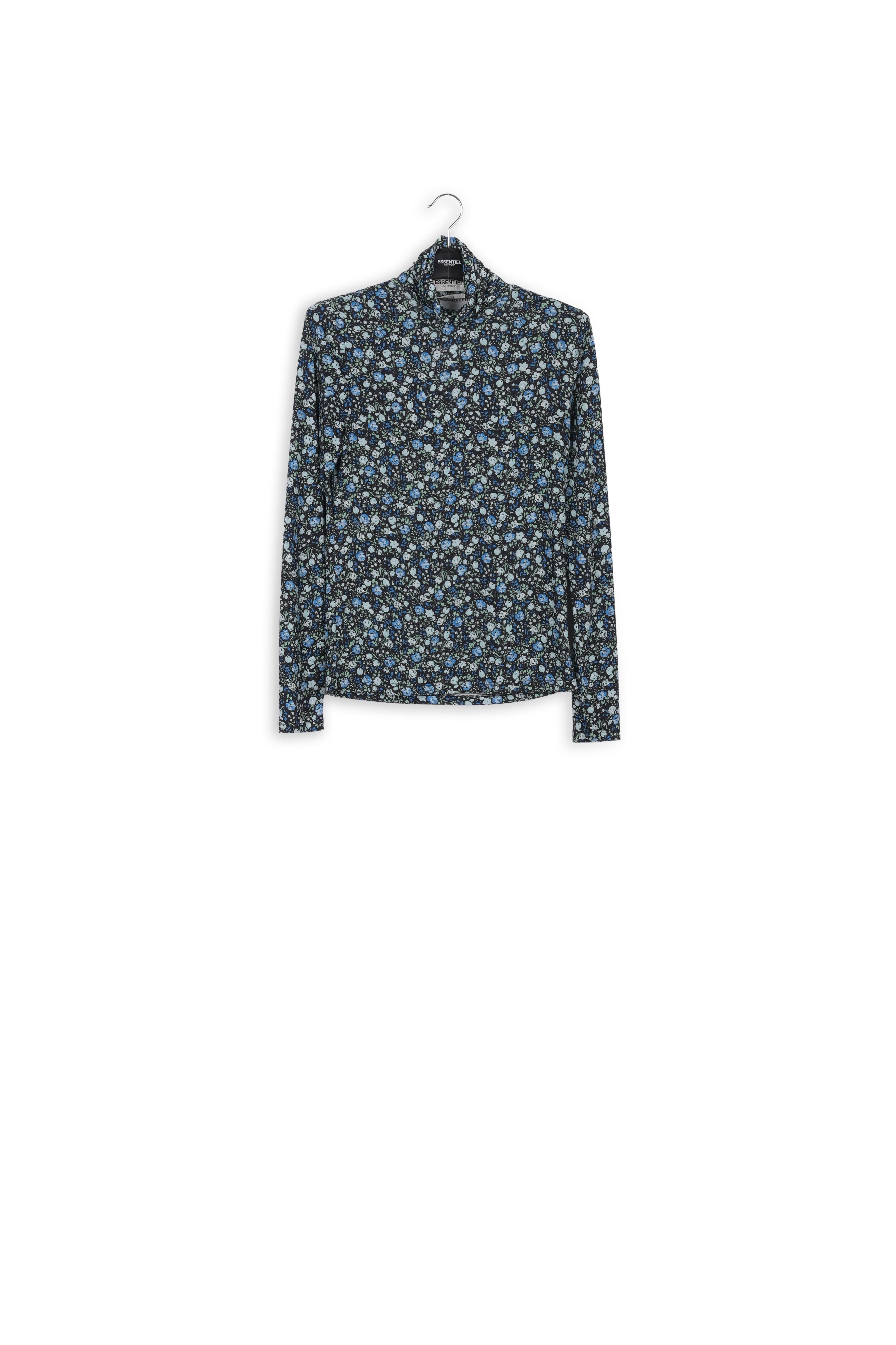 Blue and green fitted turtleneck RE—SSENTIEL | Essentiel second hand