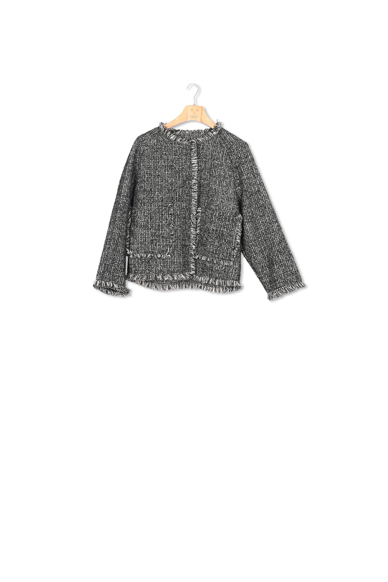 Black and white tweed jacket RE—SSENTIEL | Essentiel second hand
