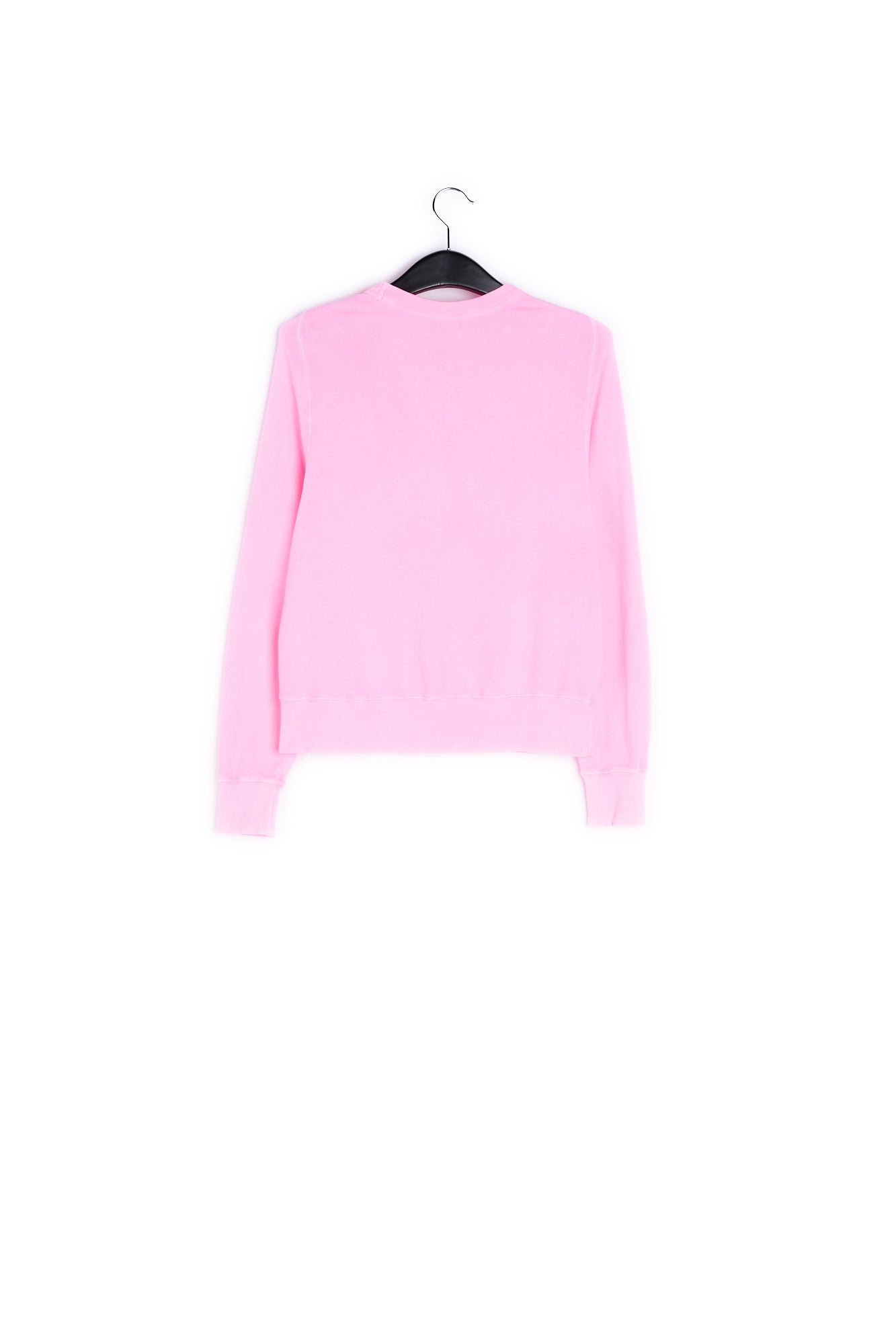Neon pink cotton-jersey sweatshirt with embroidered logo RE—SSENTIEL | Essentiel second hand