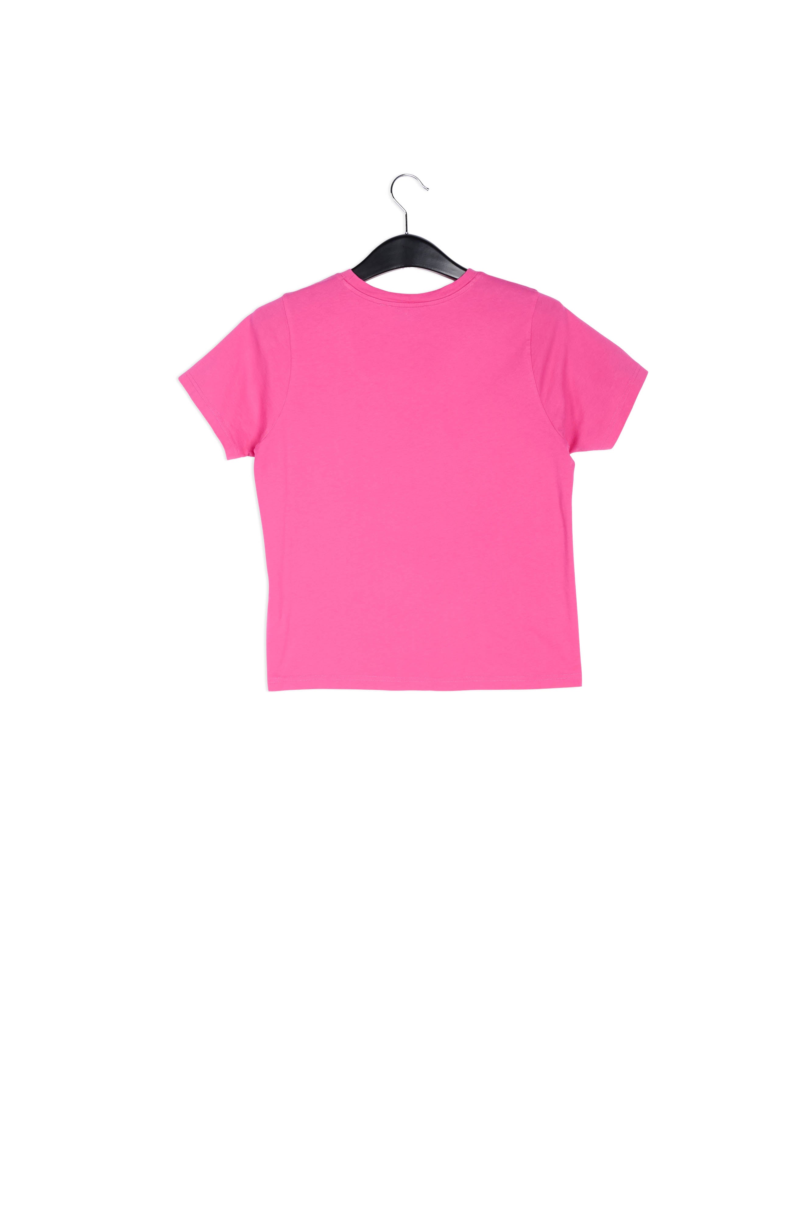 Pink oversized organic cotton t-shirt RE—SSENTIEL | Essentiel second hand