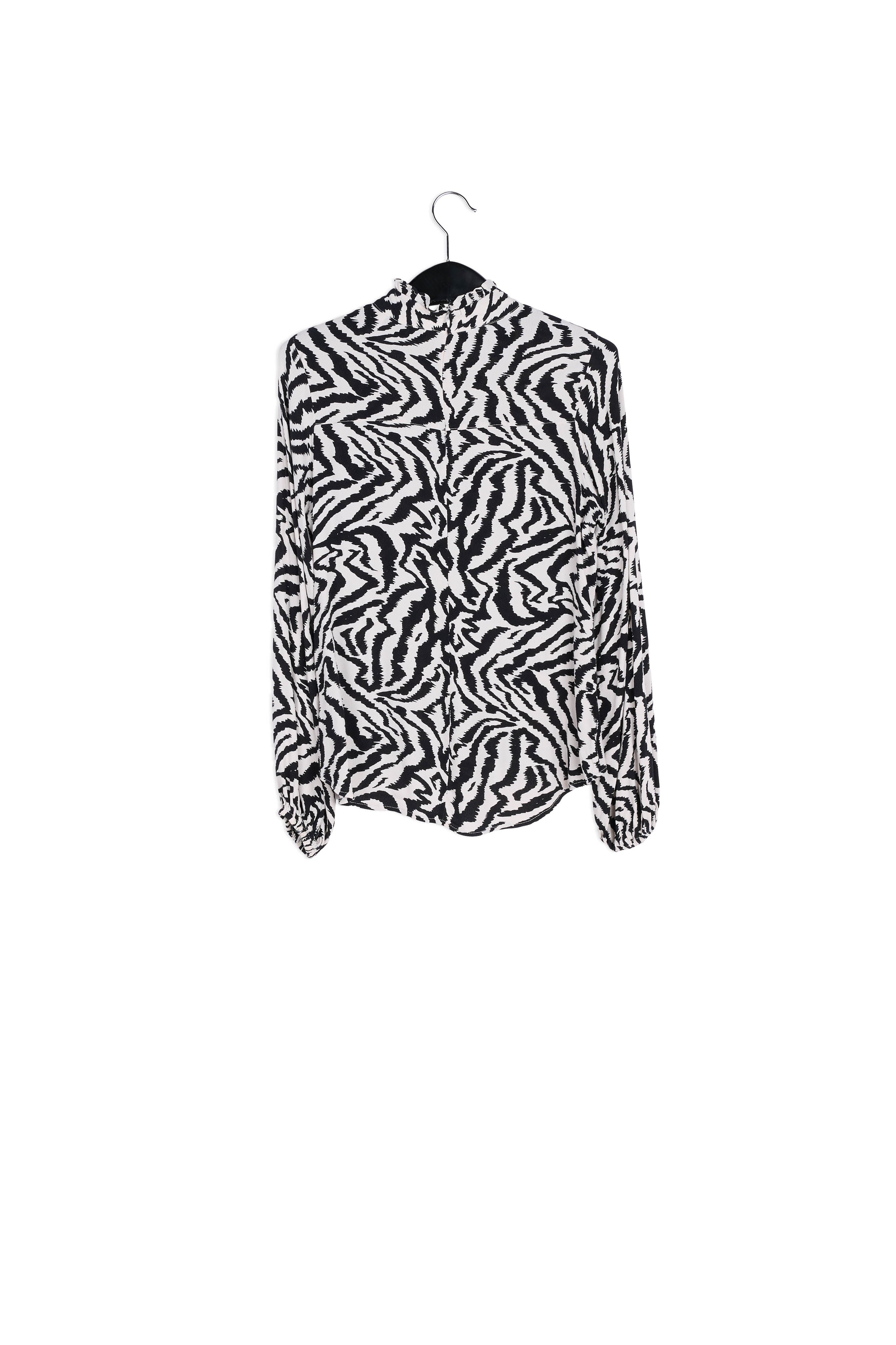 Top met zwart-witte zebraprint RE—SSENTIEL | Essentiel second hand