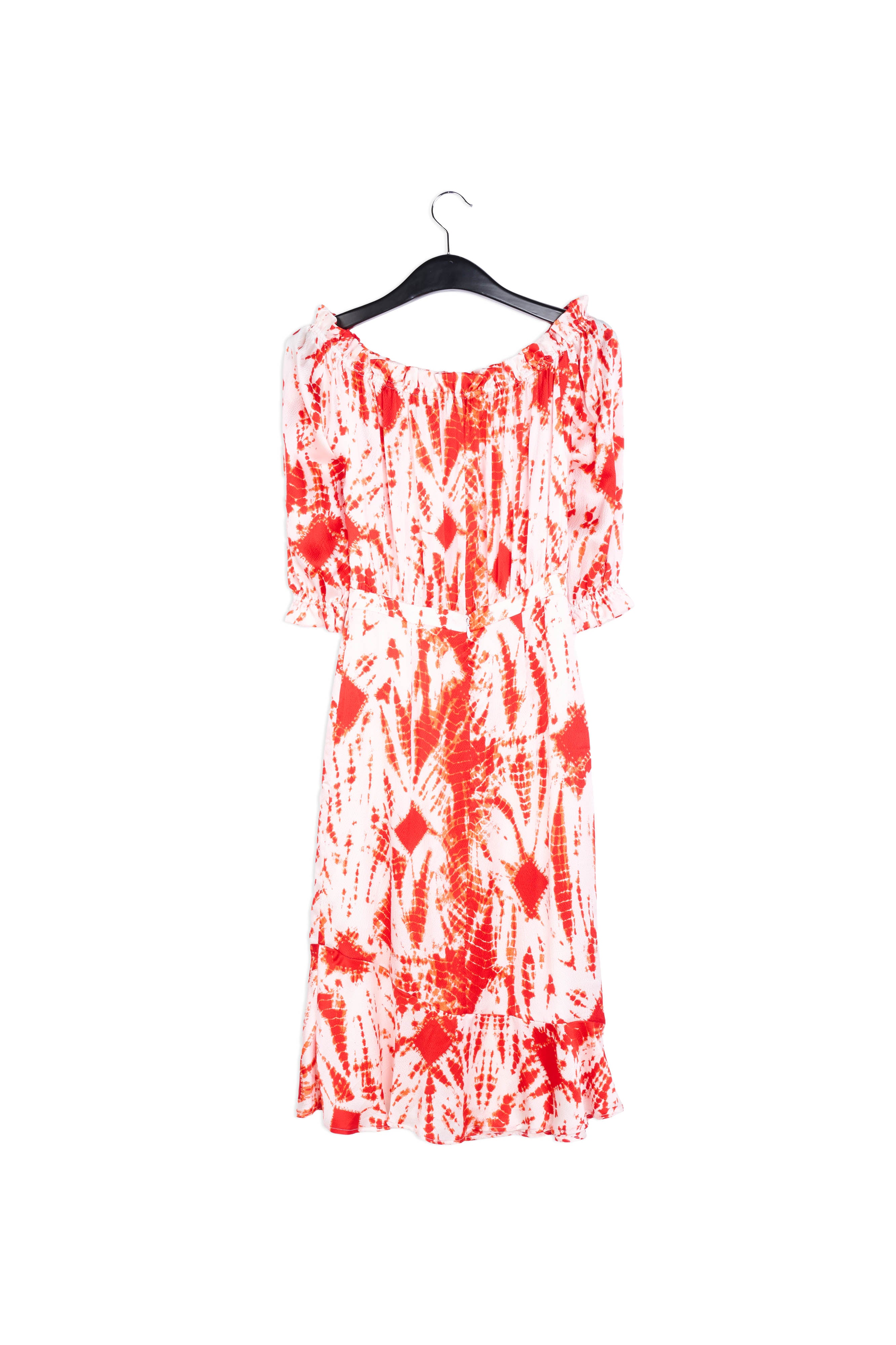 Robe en soie tie-dye blanc cassé et vert RE—SSENTIEL | Essentiel second hand