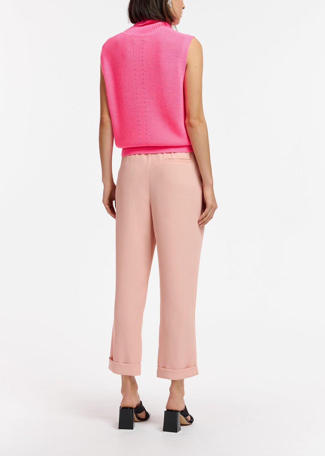 Pink sleeveless knit sweater RE—SSENTIEL | Essentiel second hand
