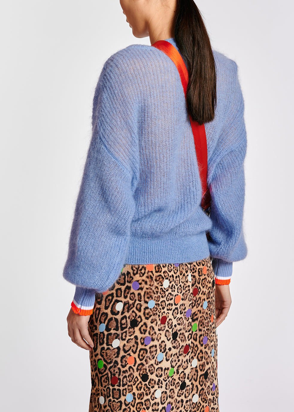 Blue mohair and wool blend sweater RE—SSENTIEL | Essentiel second hand