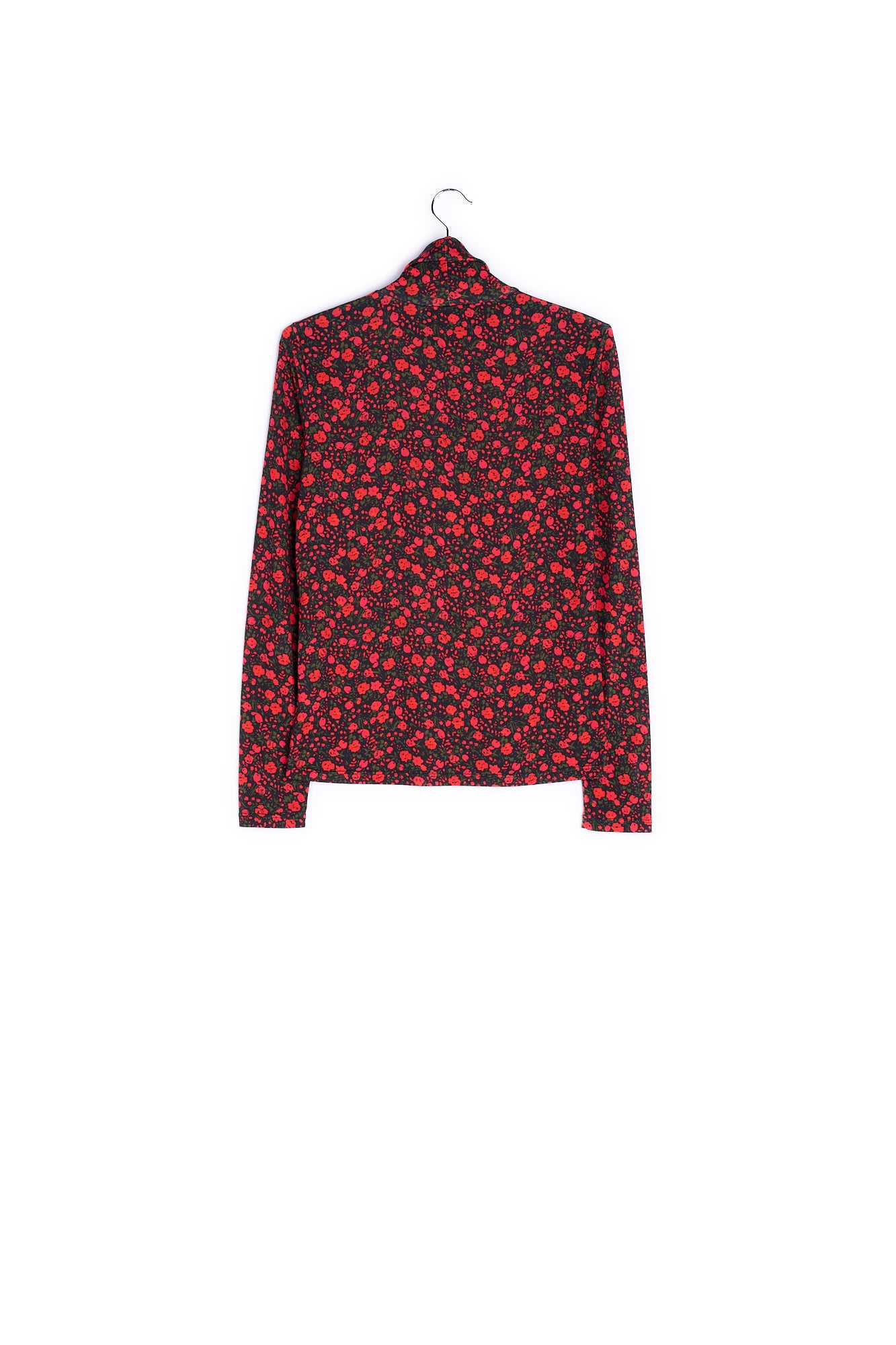 Black and red fitted turtleneck RE—SSENTIEL | Essentiel second hand