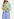White, yellow and purple floral print top with stand-up collar Faume - seconde main