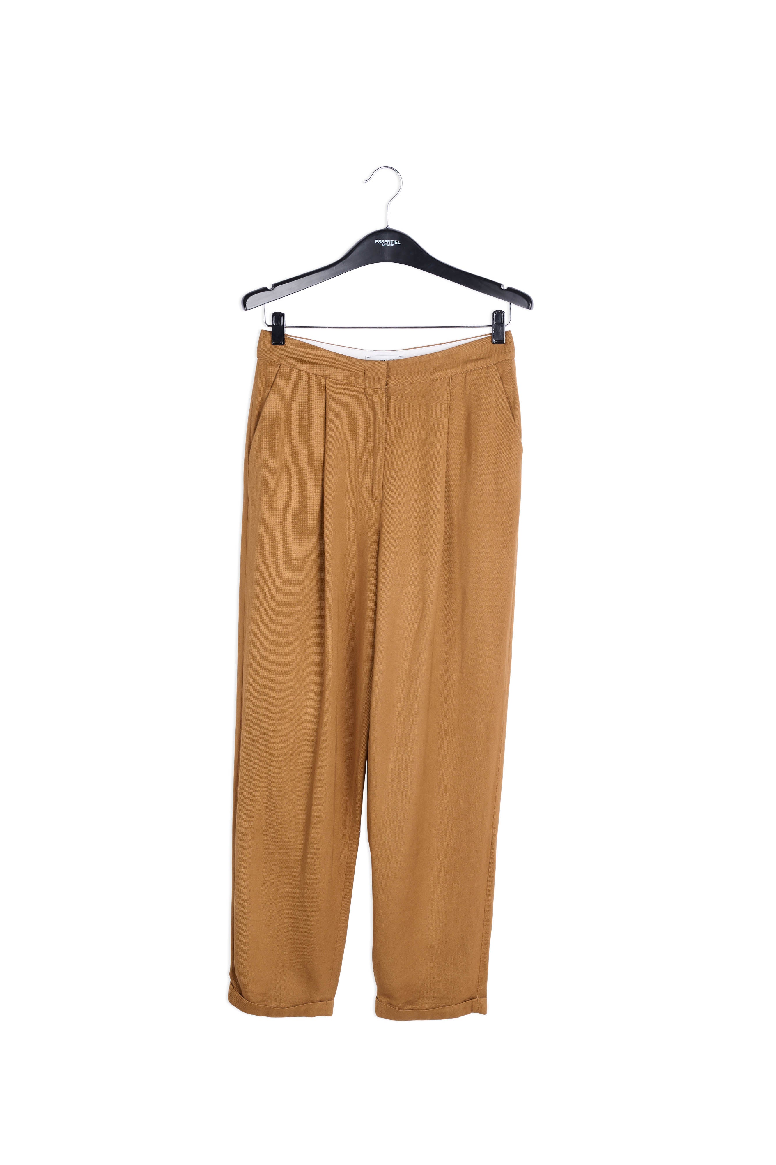 Pantalon marron taille mi-haute RE—SSENTIEL | Essentiel second hand