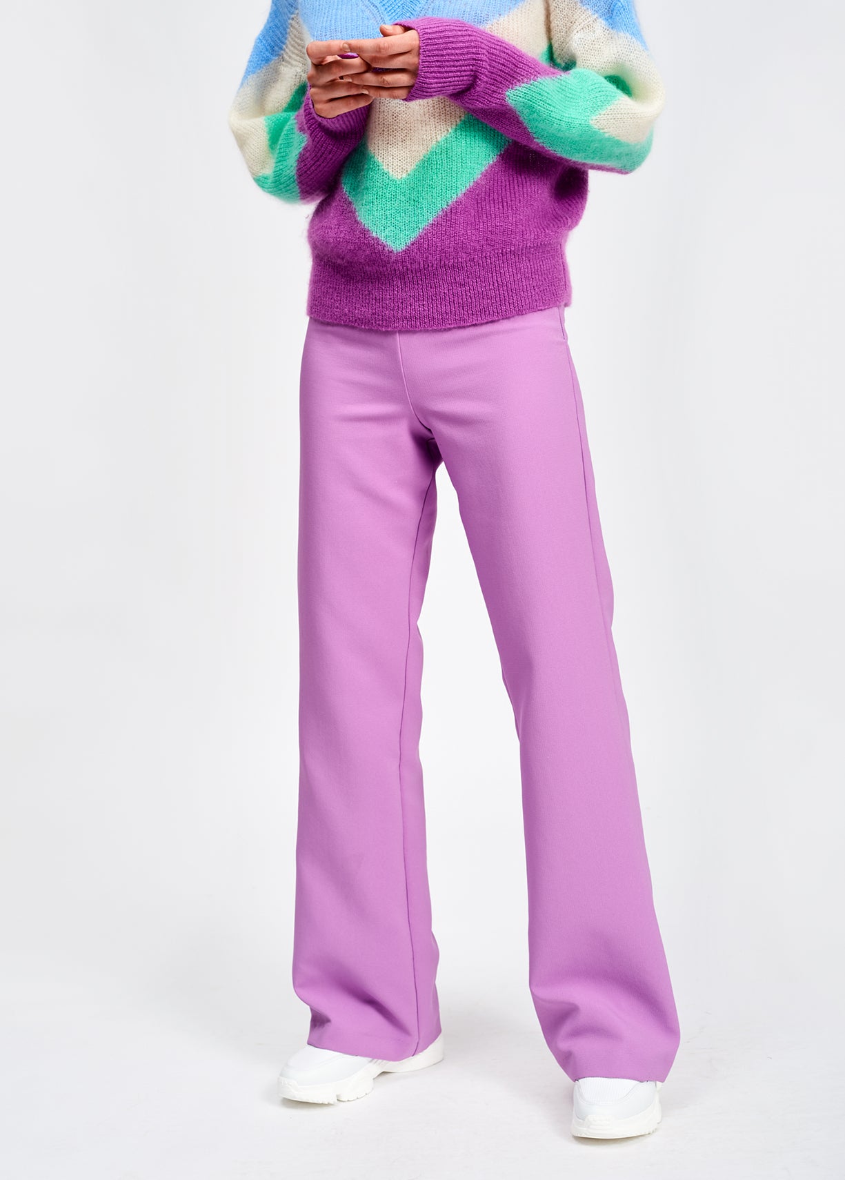 Purple classic trousers RE—SSENTIEL | Essentiel second hand