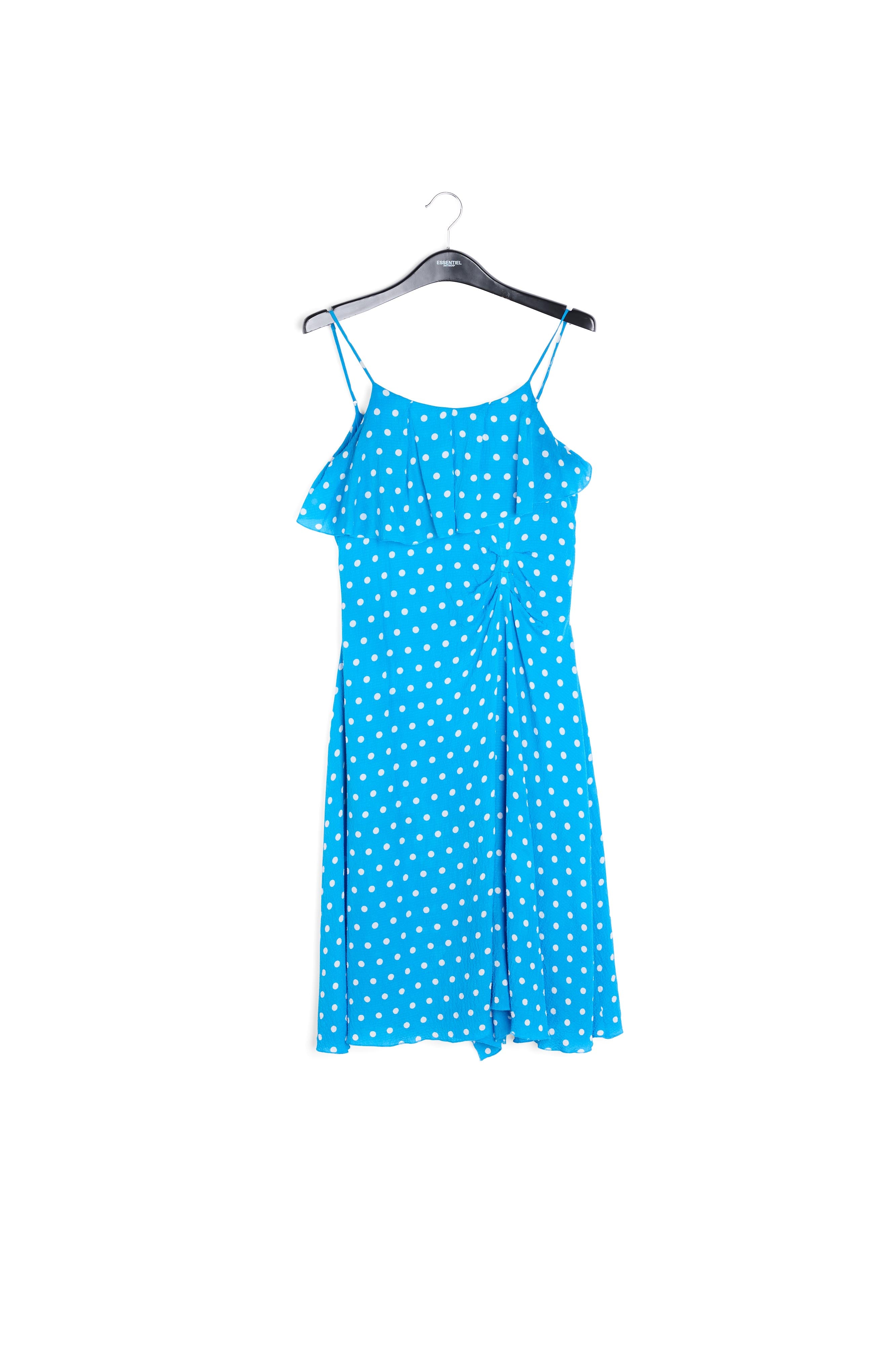 Blue and white polka-dot slip dress RE—SSENTIEL | Essentiel second hand