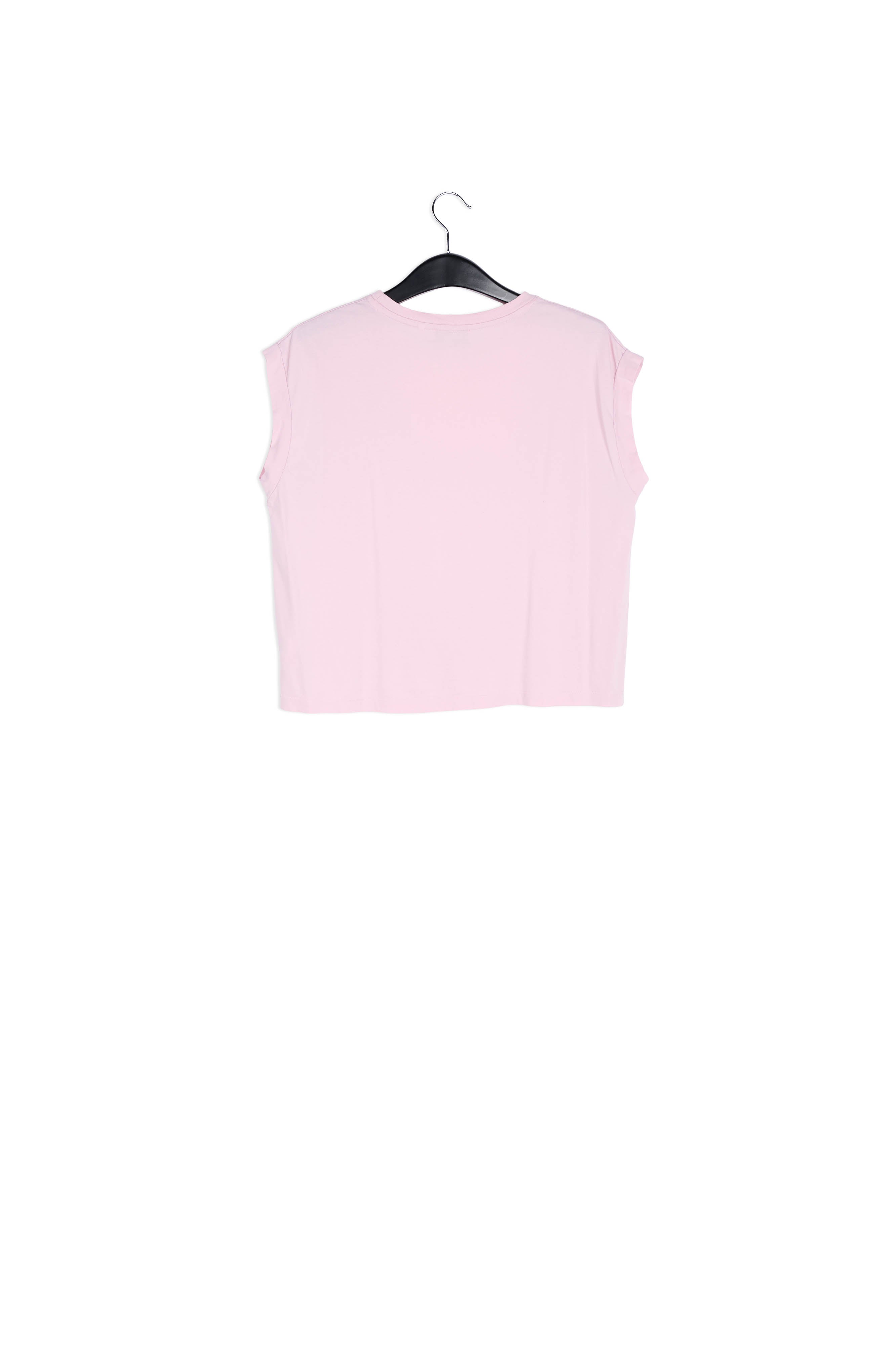 Lilac cotton t-shirt with bead embroidery detail RE—SSENTIEL | Essentiel second hand