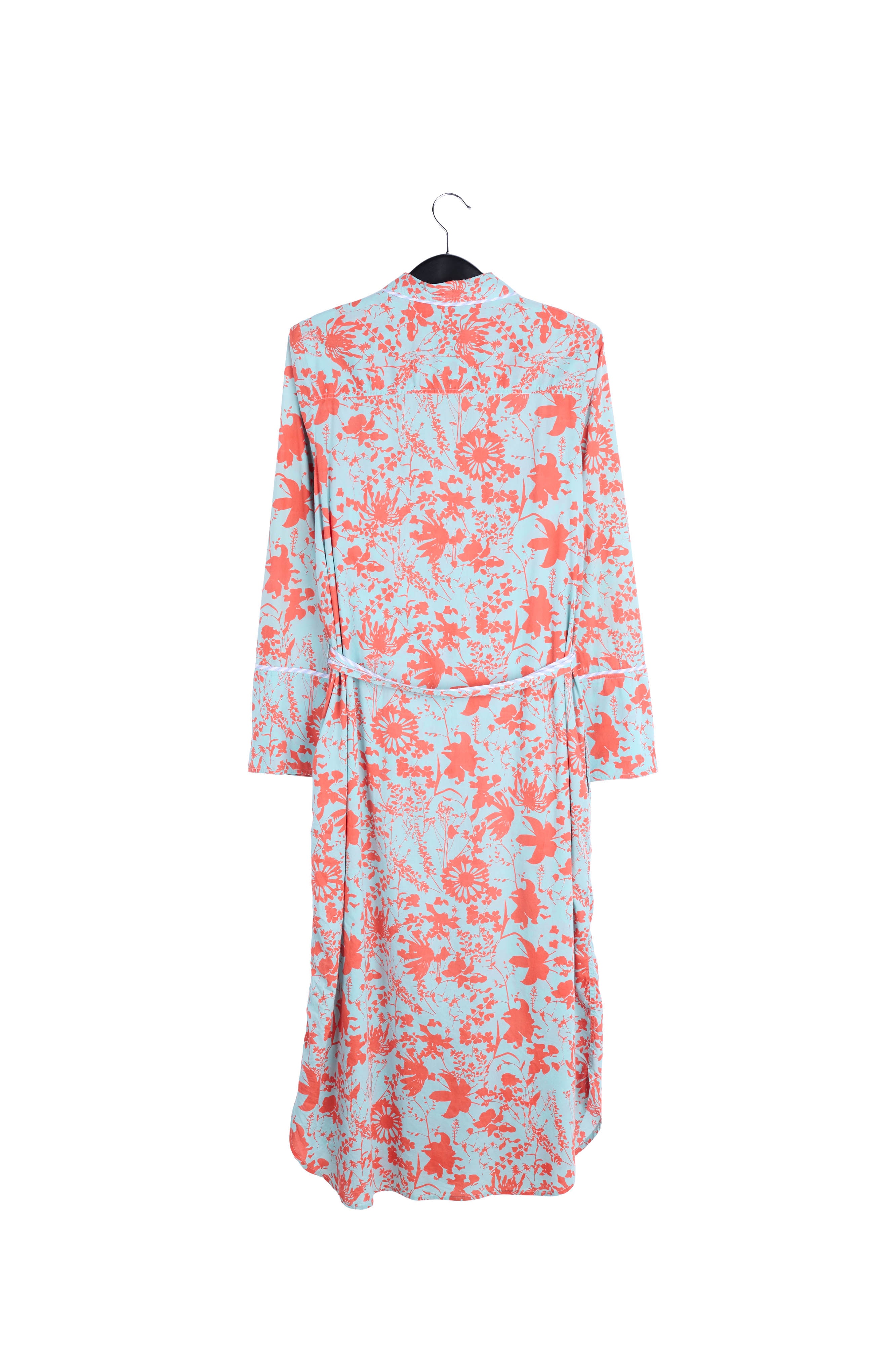 Blue and red floral shirt dress RE—SSENTIEL | Essentiel second hand