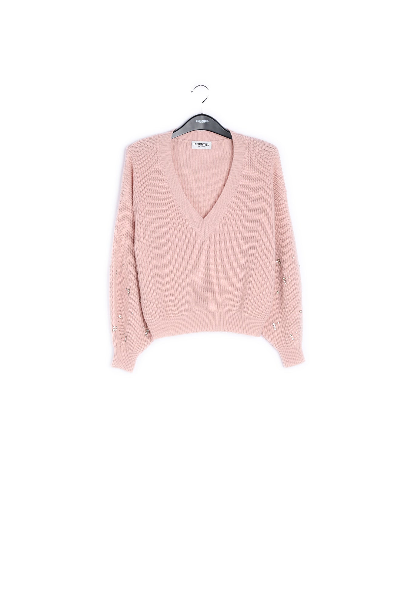 Pink rhinestone-detailed sweater RE—SSENTIEL | Essentiel second hand
