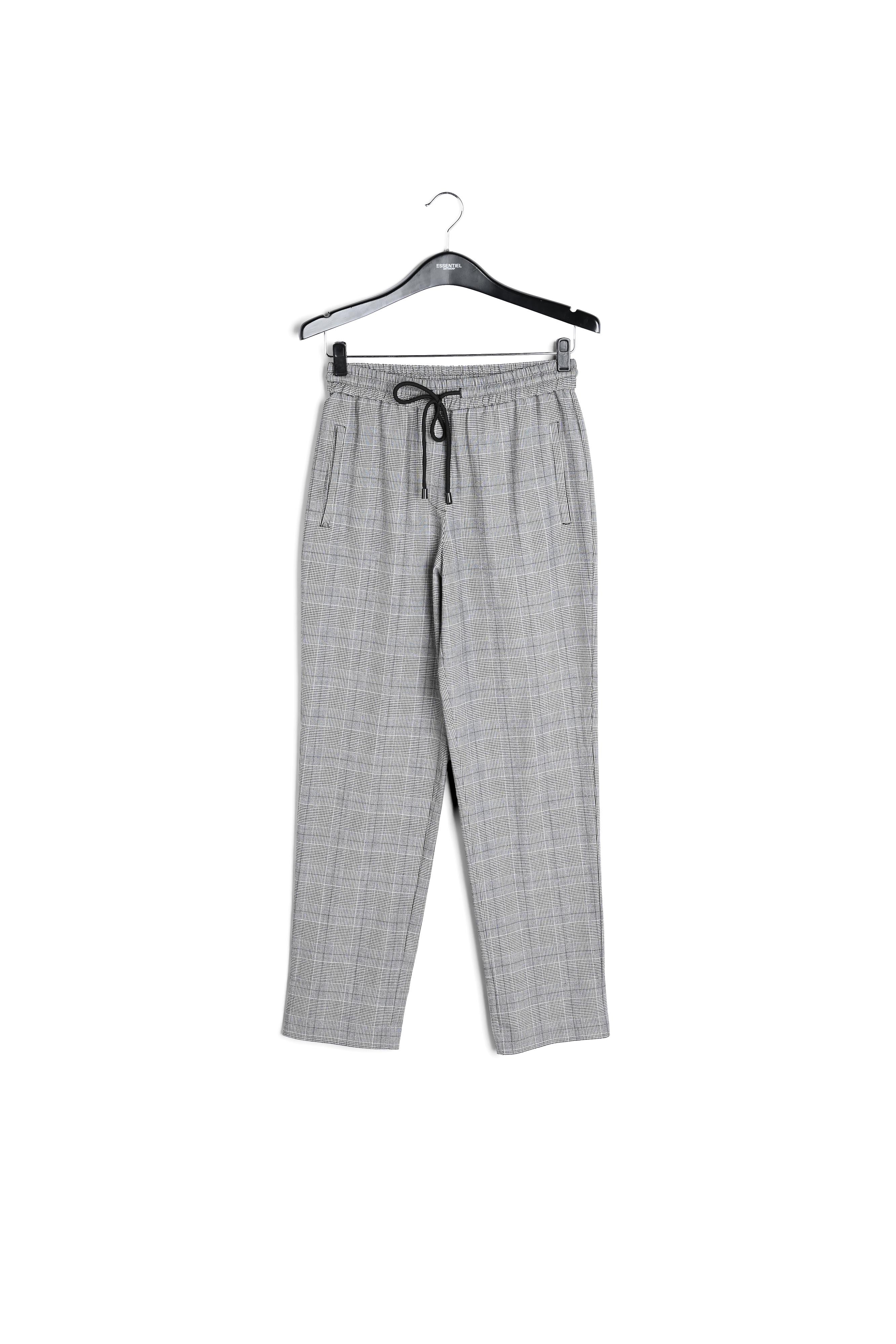 Grijze broek met ruitjesmotief RE—SSENTIEL | Essentiel second hand