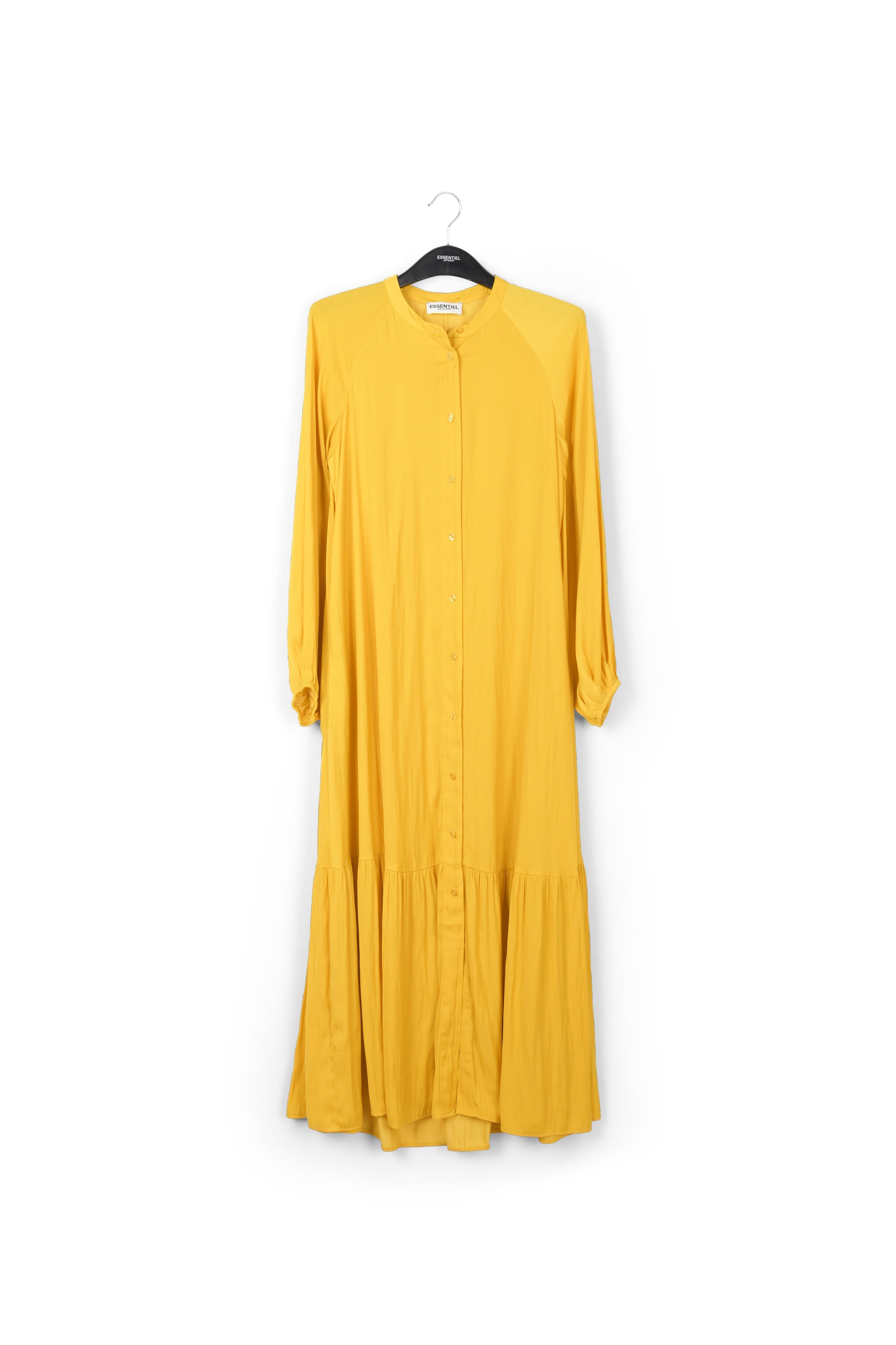 Yellow long-sleeved maxi dress RE—SSENTIEL | Essentiel second hand