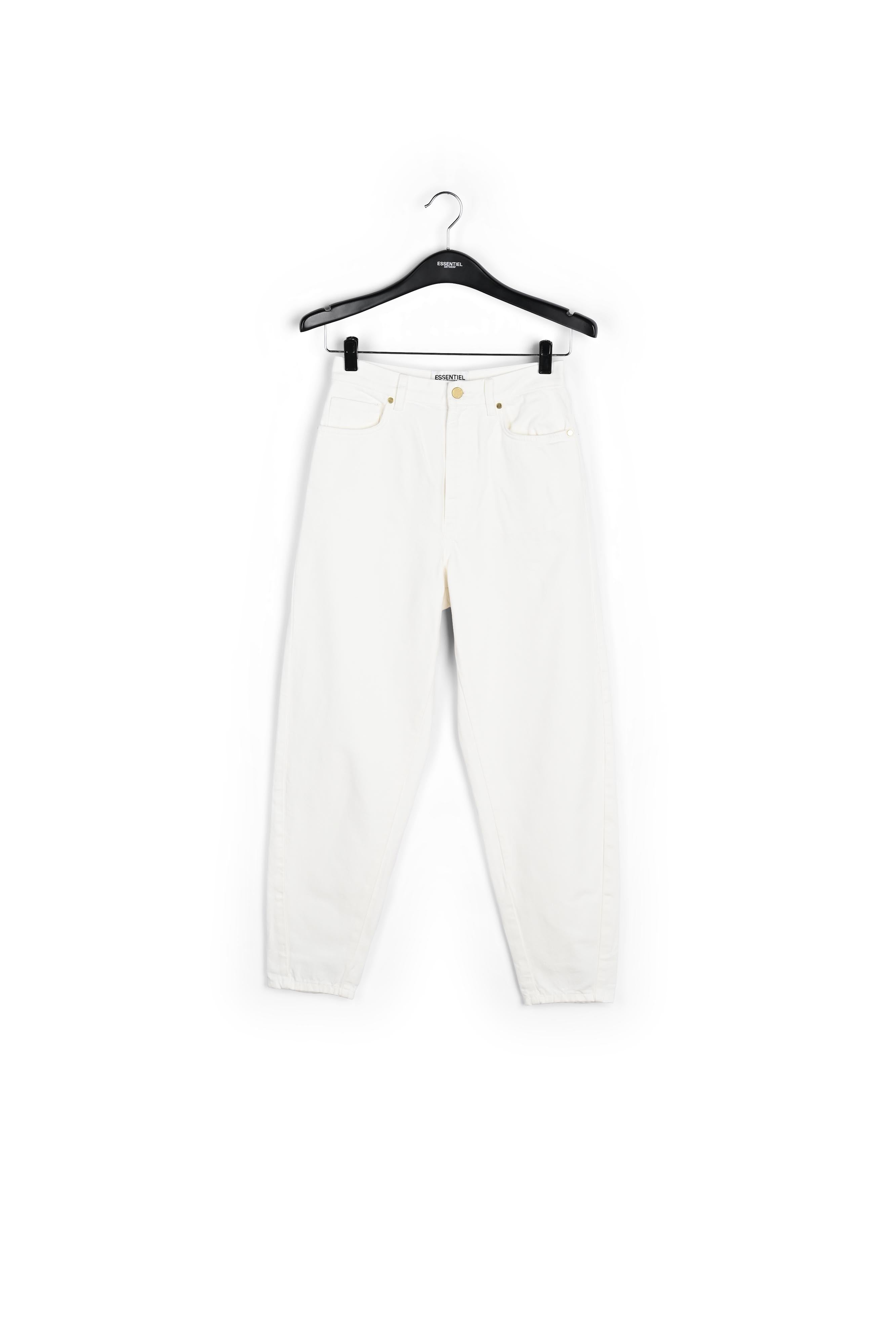 Gebroken witte wijde jeans met hoge taille RE—SSENTIEL | Essentiel second hand