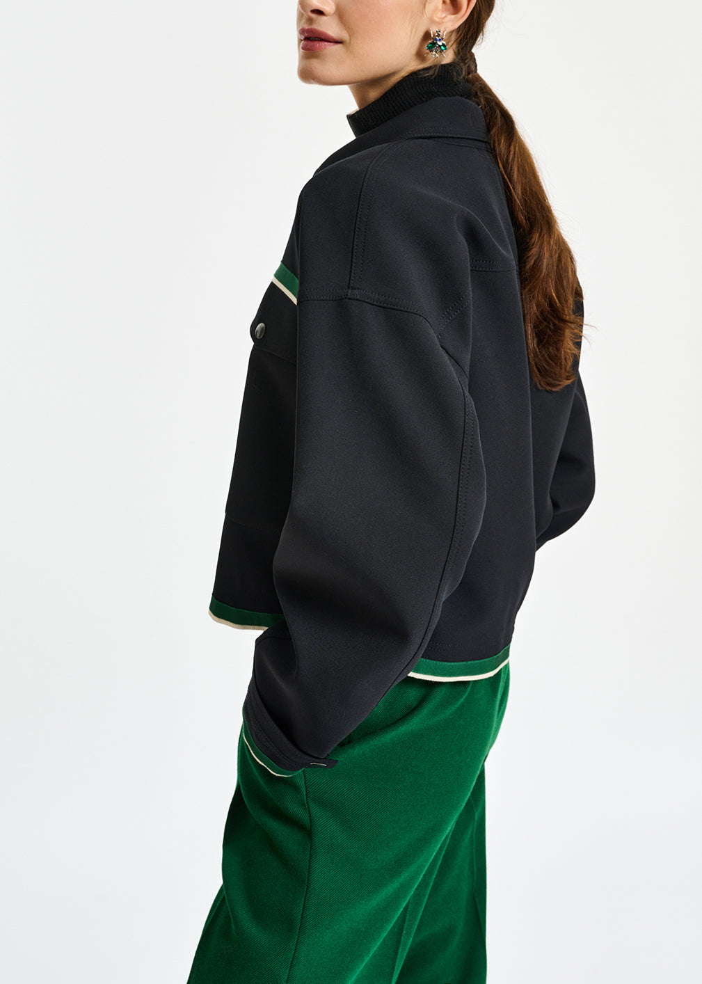 Black utility-inspired jacket RE—SSENTIEL | Essentiel second hand