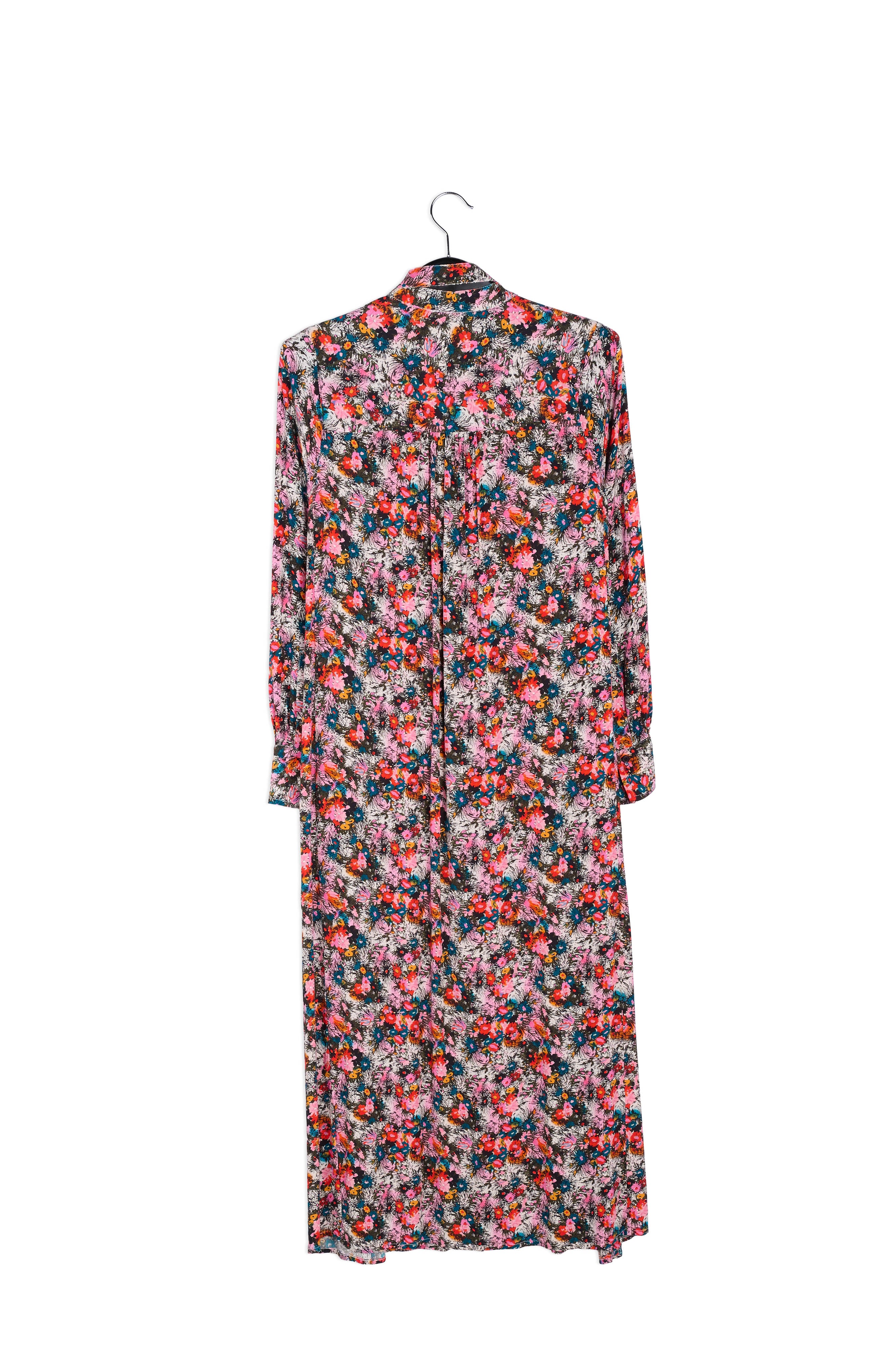 Roze A-lijn hemdjurk met bloemenprint RE—SSENTIEL | Essentiel second hand