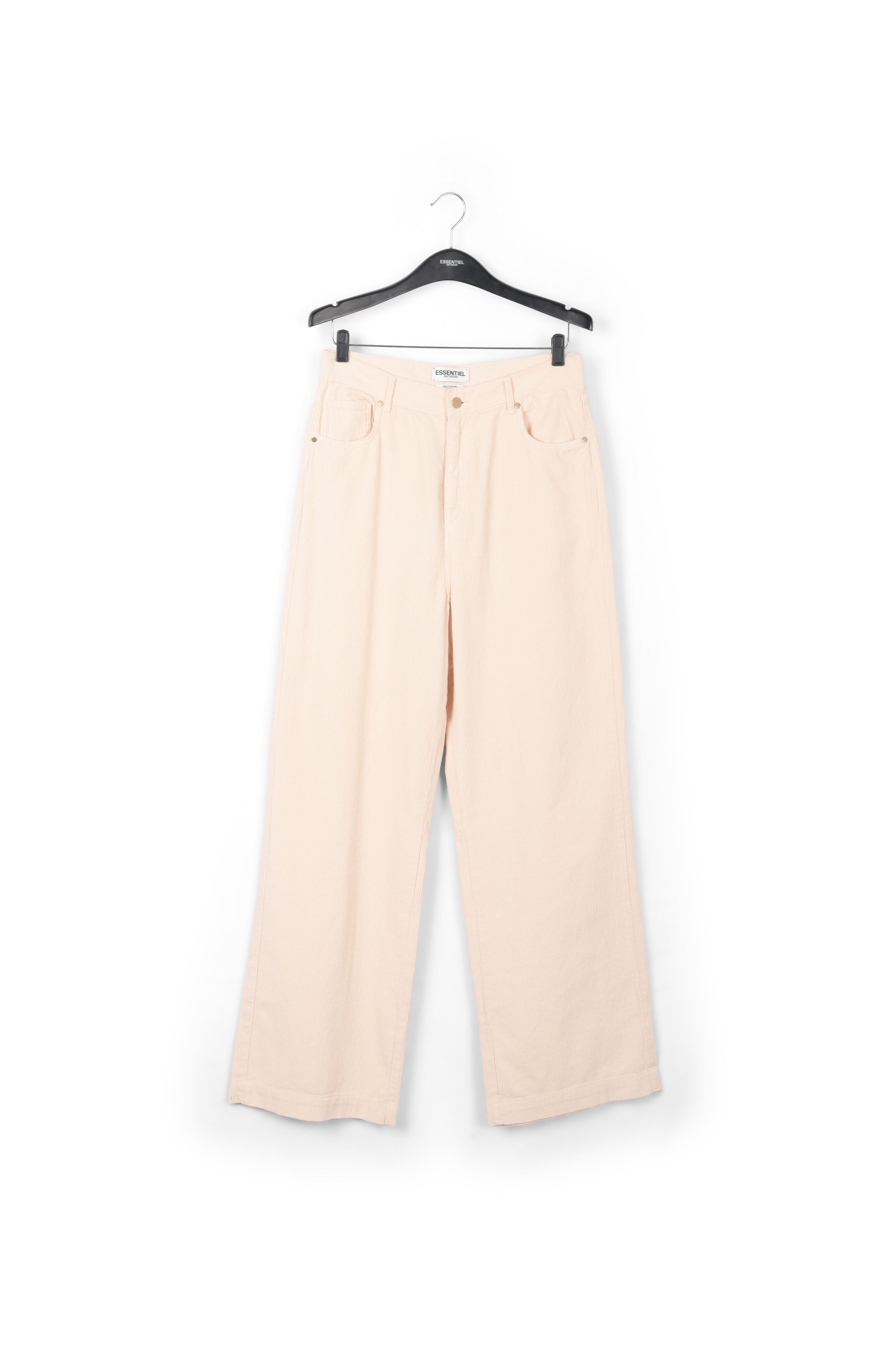Off-white soft corduroy wide leg pants RE—SSENTIEL | Essentiel second hand