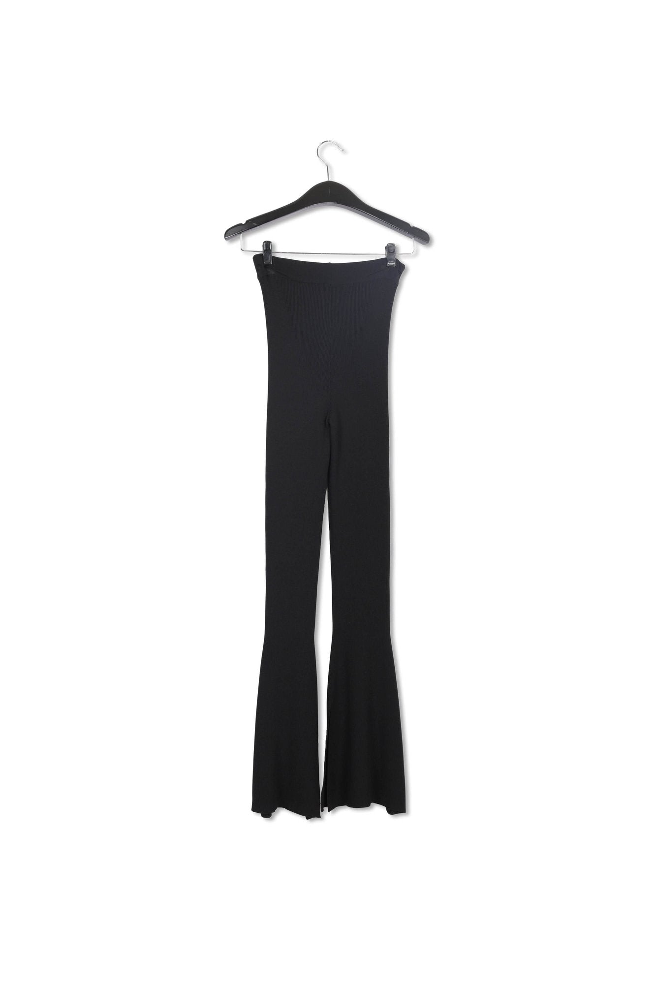 Black flared knitted pants RE—SSENTIEL | Essentiel second hand