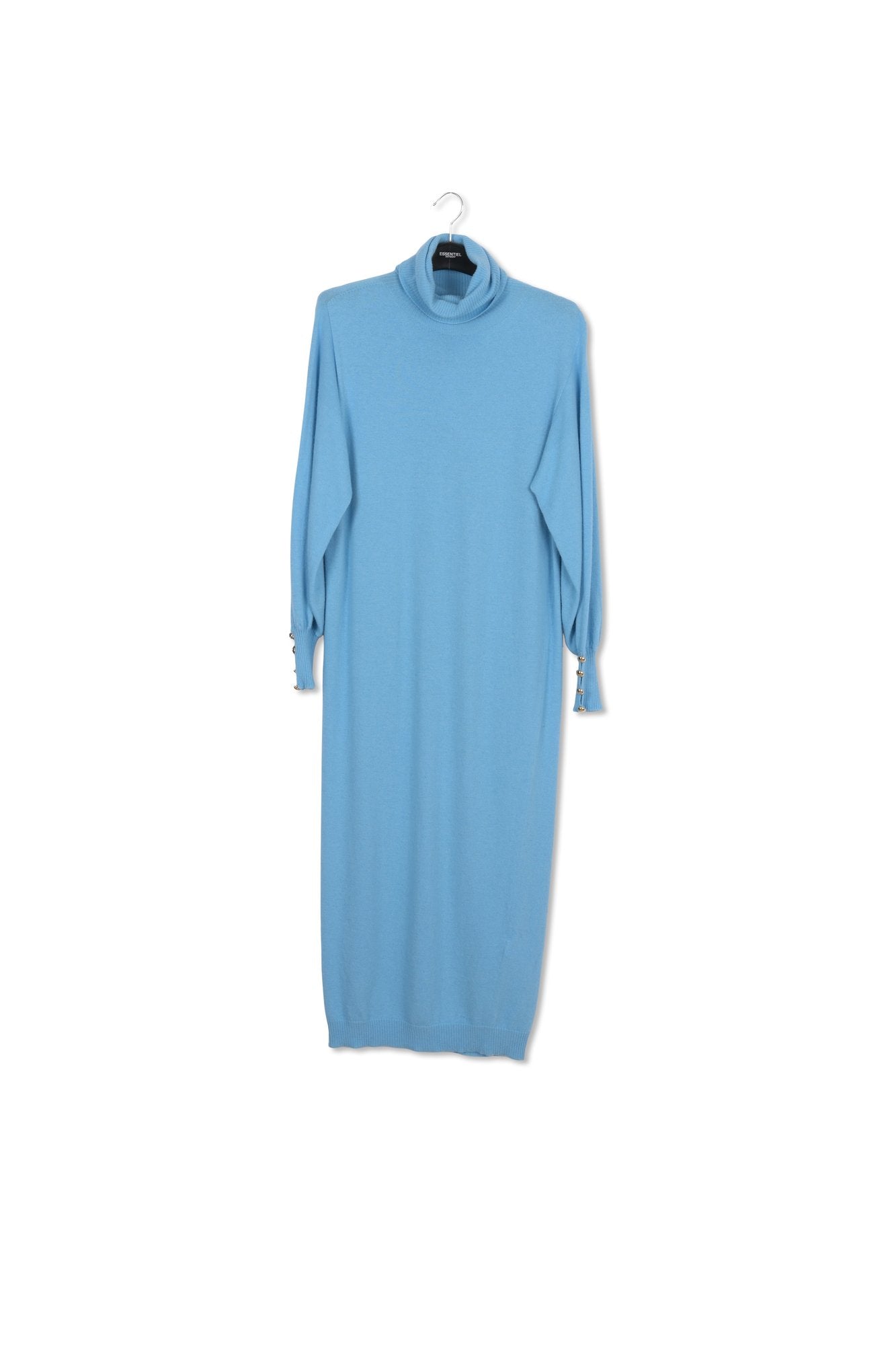 Blue turtleneck knit dress RE—SSENTIEL | Essentiel second hand
