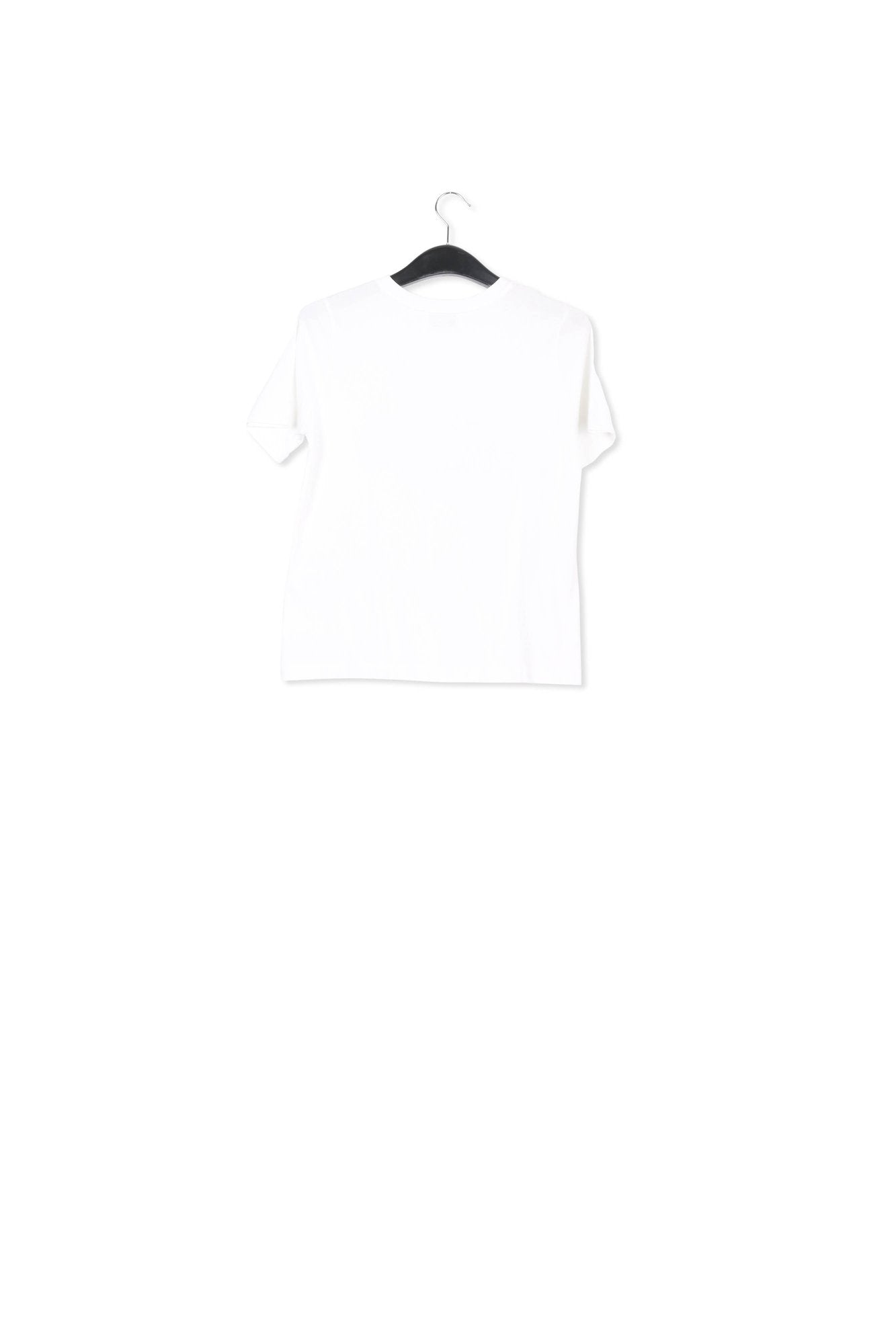 White pink blurred slogan cotton-jersey t-shirt RE—SSENTIEL | Essentiel second hand